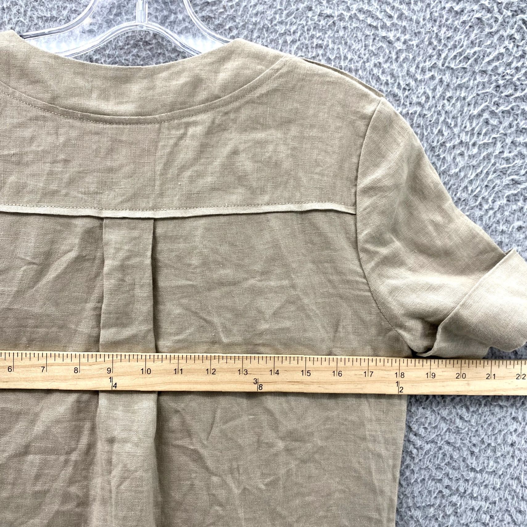 Tory Burch Tory Burch Dress Women's 2 Khaki V-Neck Linen Shift Classic core Safari Office Size XS / US 0-2 / IT 36-38 - 6 Thumbnail