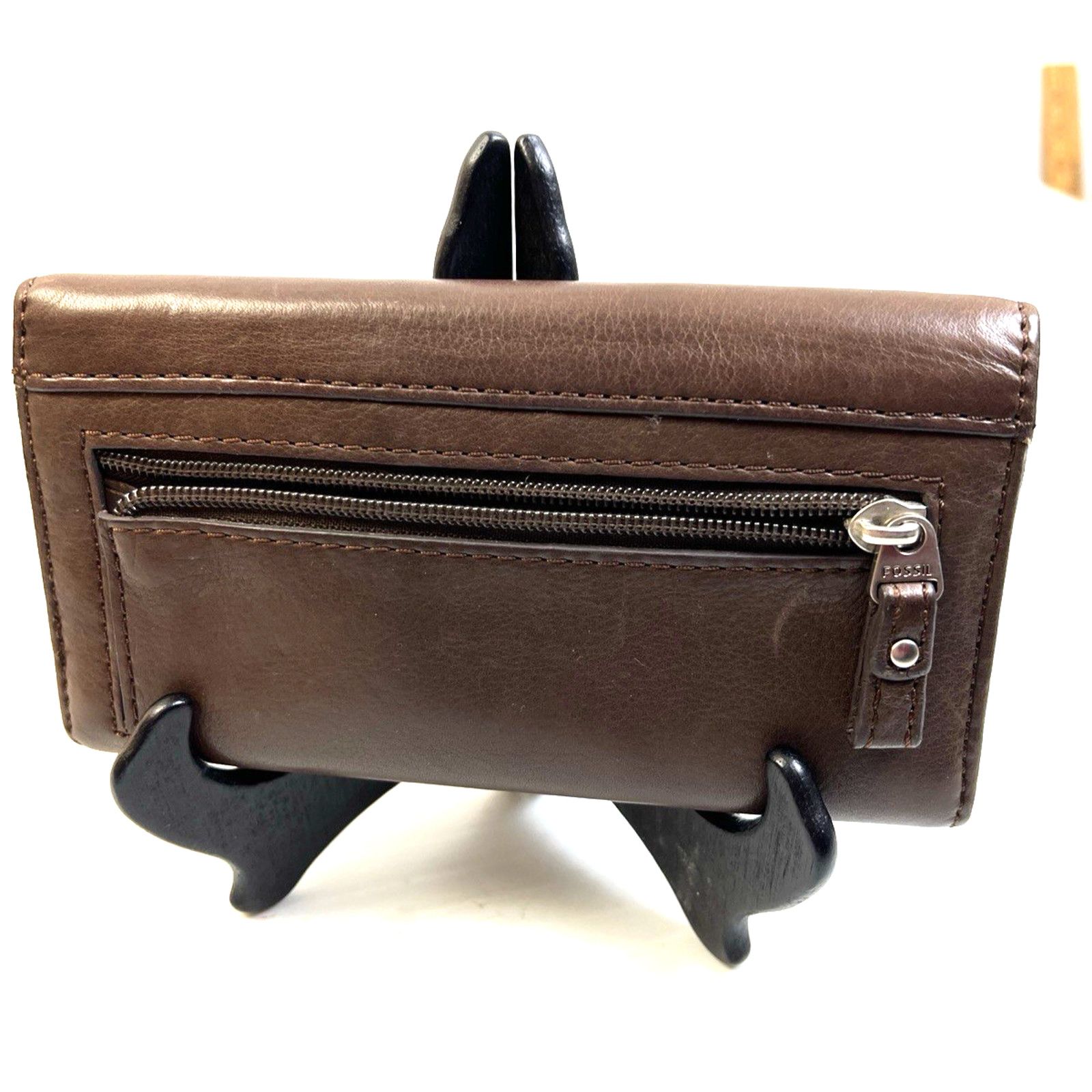 Fossil Fossil Flap Clutch Wallet Women Leather Credit Card Holder Size ONE SIZE - 4 Thumbnail