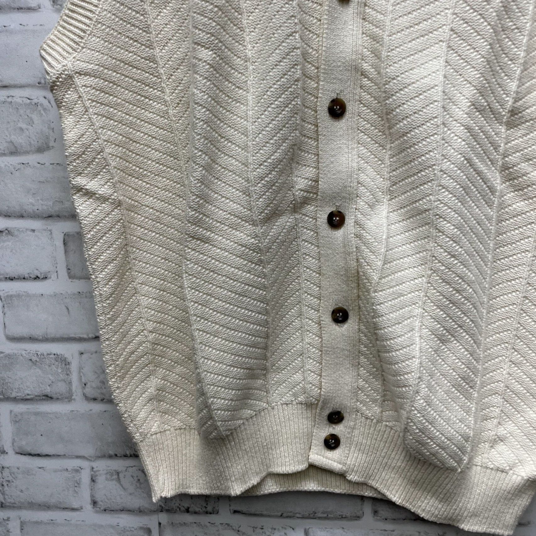 Vintage VTG Utopia American Collection Vest Mens XL White USA Wool Button up USC Size US XL / EU 56 / 4 - 3 Thumbnail