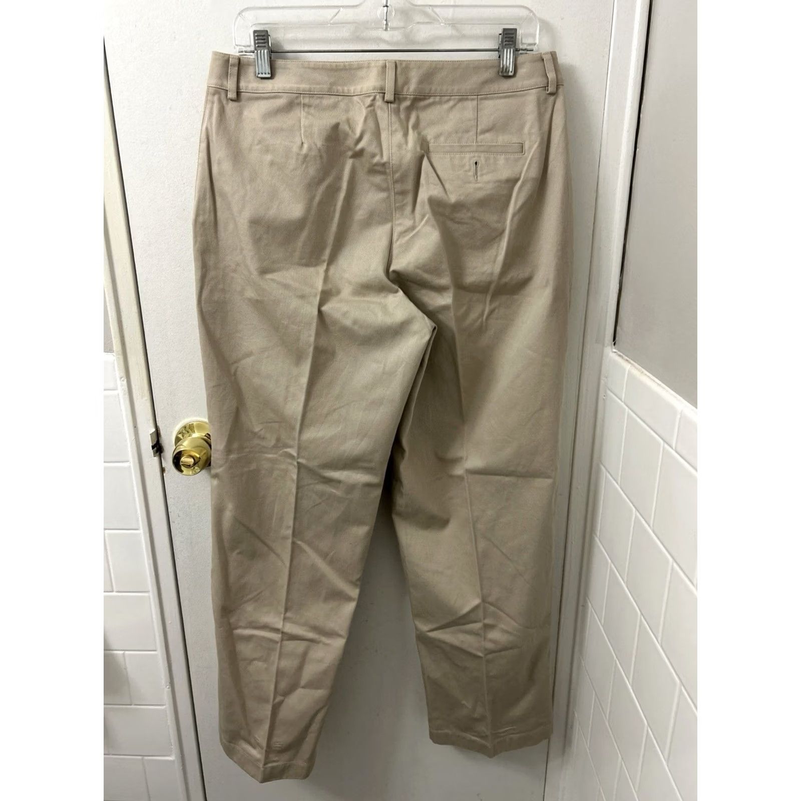 Vintage VINTAGE LL Bean Pants Womens Regular Size 10 32x29 Khaki Tan Chino Straight Flat Front Button Zip Casual Business Workwear Mens Womens Size 32" / US 10 / IT 46 - 6 Thumbnail
