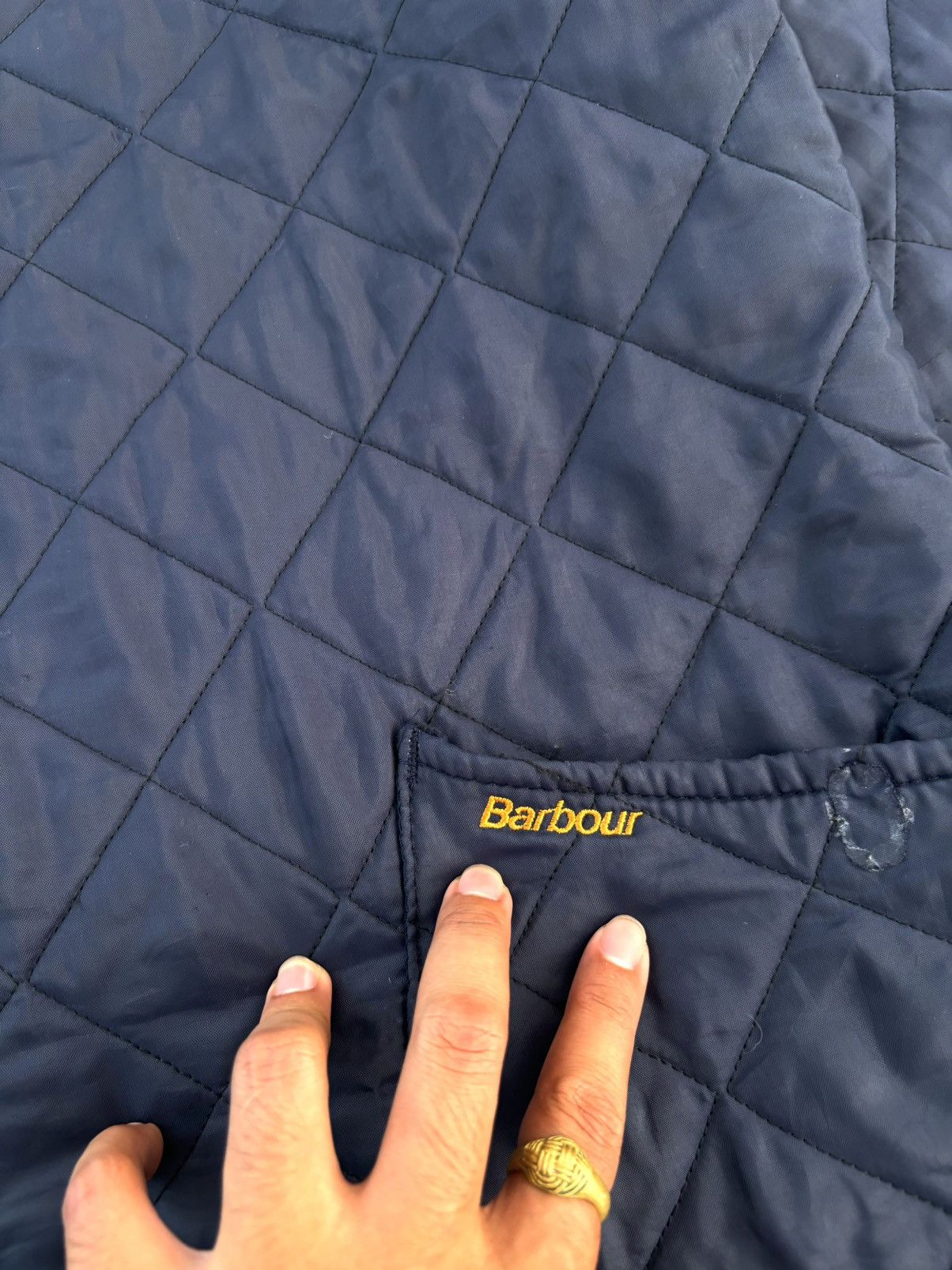 Barbour × Vintage Vintage Barbour Liddesdale Quilted Jacket XL Navy Size US XL / EU 56 / 4 - 5 Thumbnail