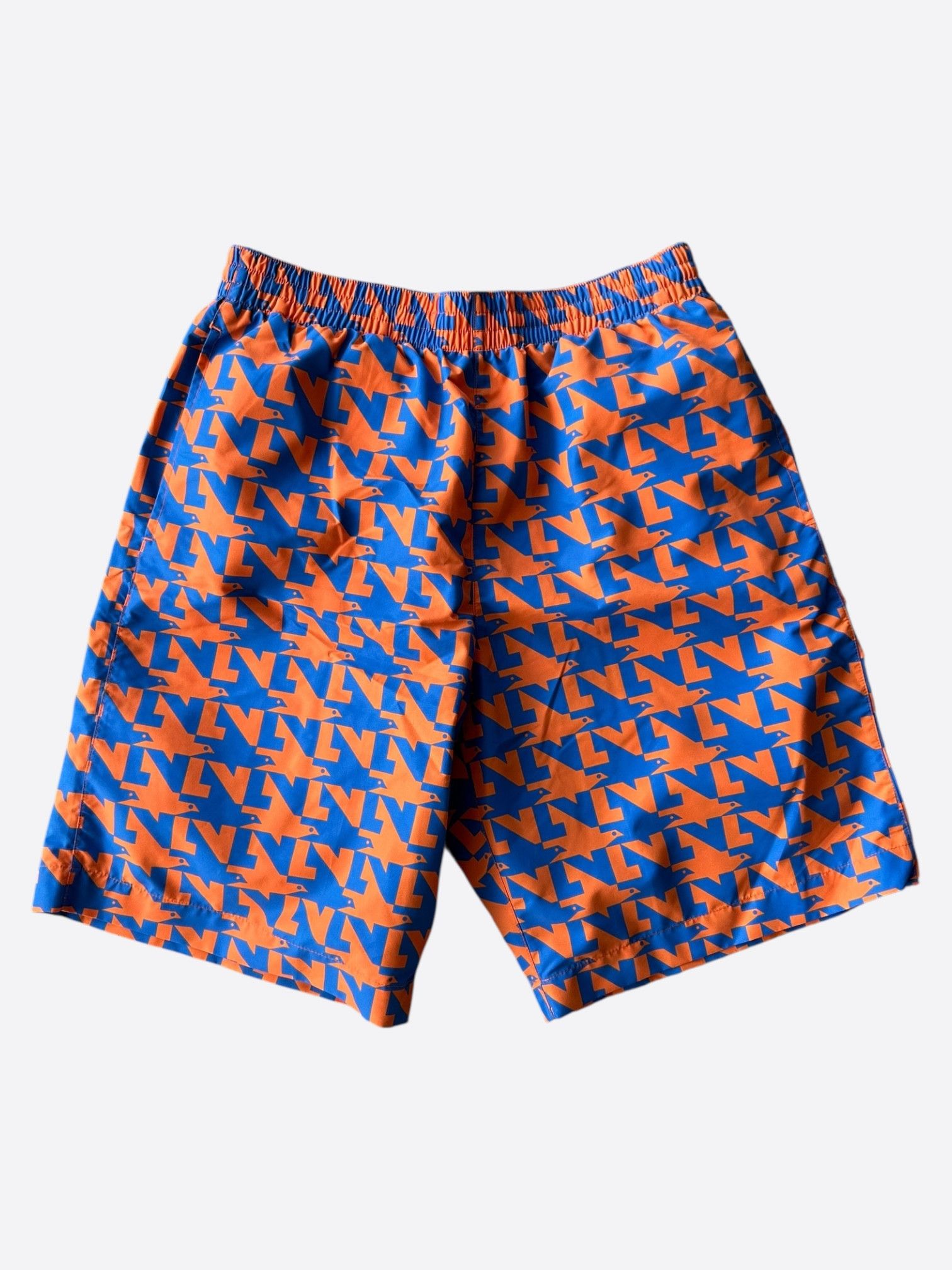 Louis Vuitton Louis Vuitton Blue & Orange Dove Print Swimshorts Size US 30 / EU 46 - 2 Thumbnail