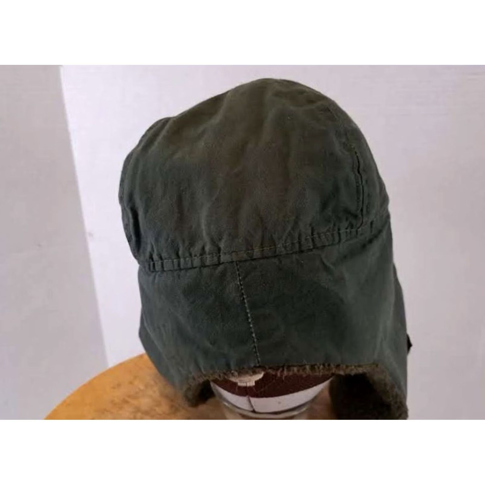 Vintage VINTAGE Broner Cap Mens Adjustable Green Insulated Military Style Skull with Chin Strap Size ONE SIZE - 5 Thumbnail