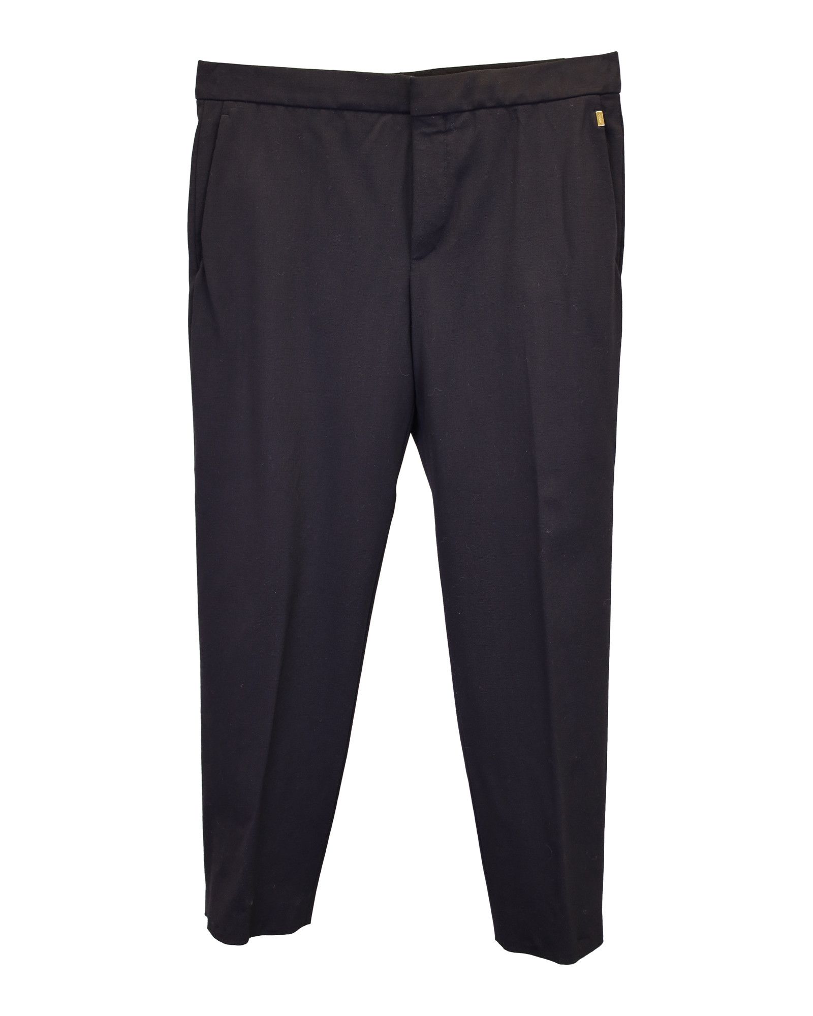 Chloe Chloe Straight-Leg Trousers in Black Virgin Wool Size 27" / US 4 / IT 40 - 1 Thumbnail