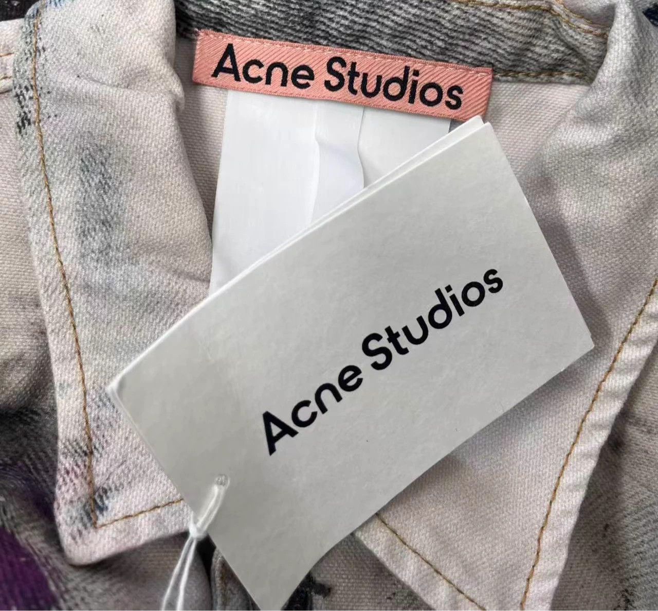 Acne Studios Acne Studios Distressed Tie-Dye Denim Jkt Men 48 Size US S / EU 44-46 / 1 - 7 Thumbnail