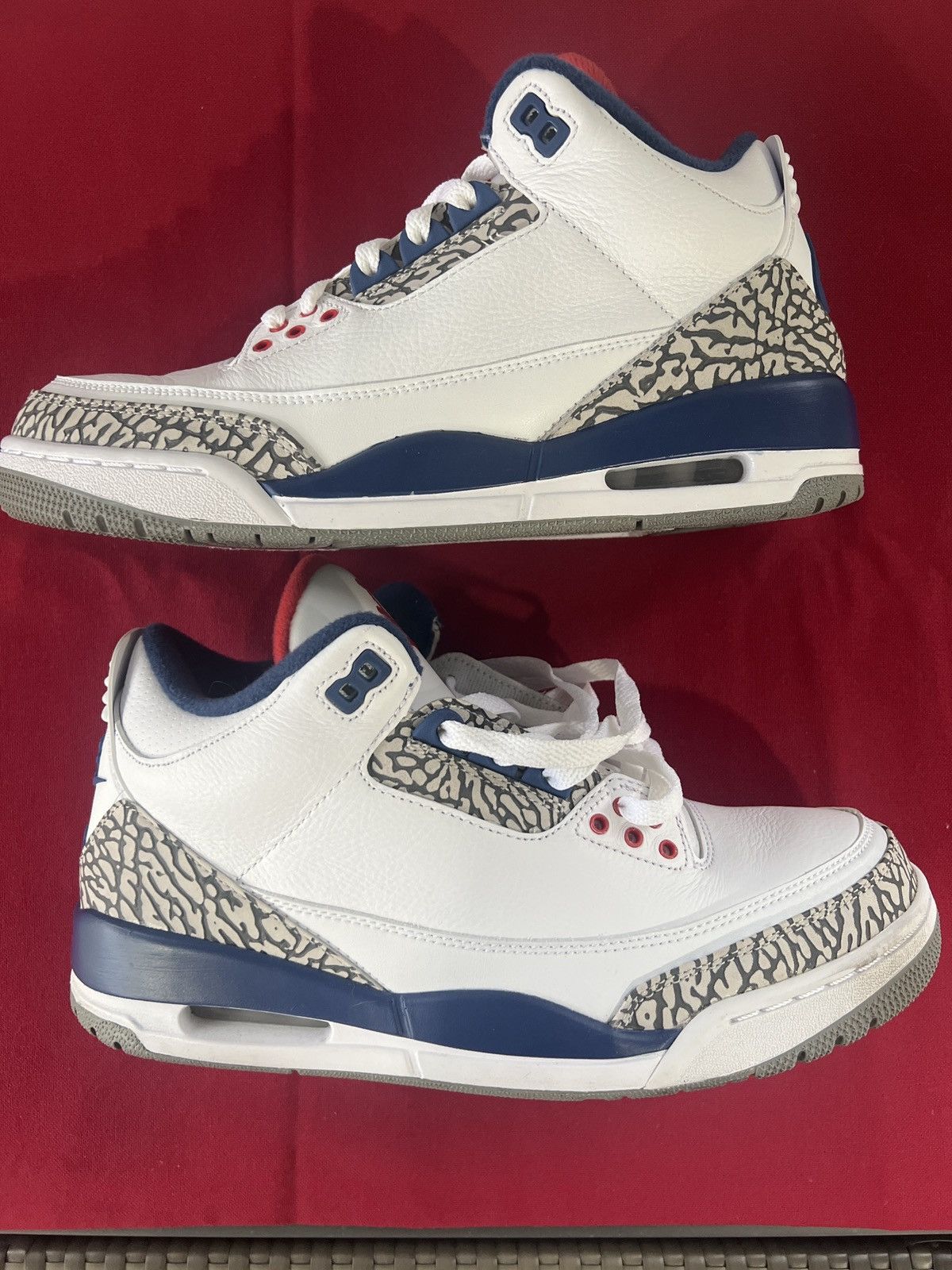 image of Jordan Brand 3 Retro True Blue (2016) Shoes in White, Men's (Size 9)
