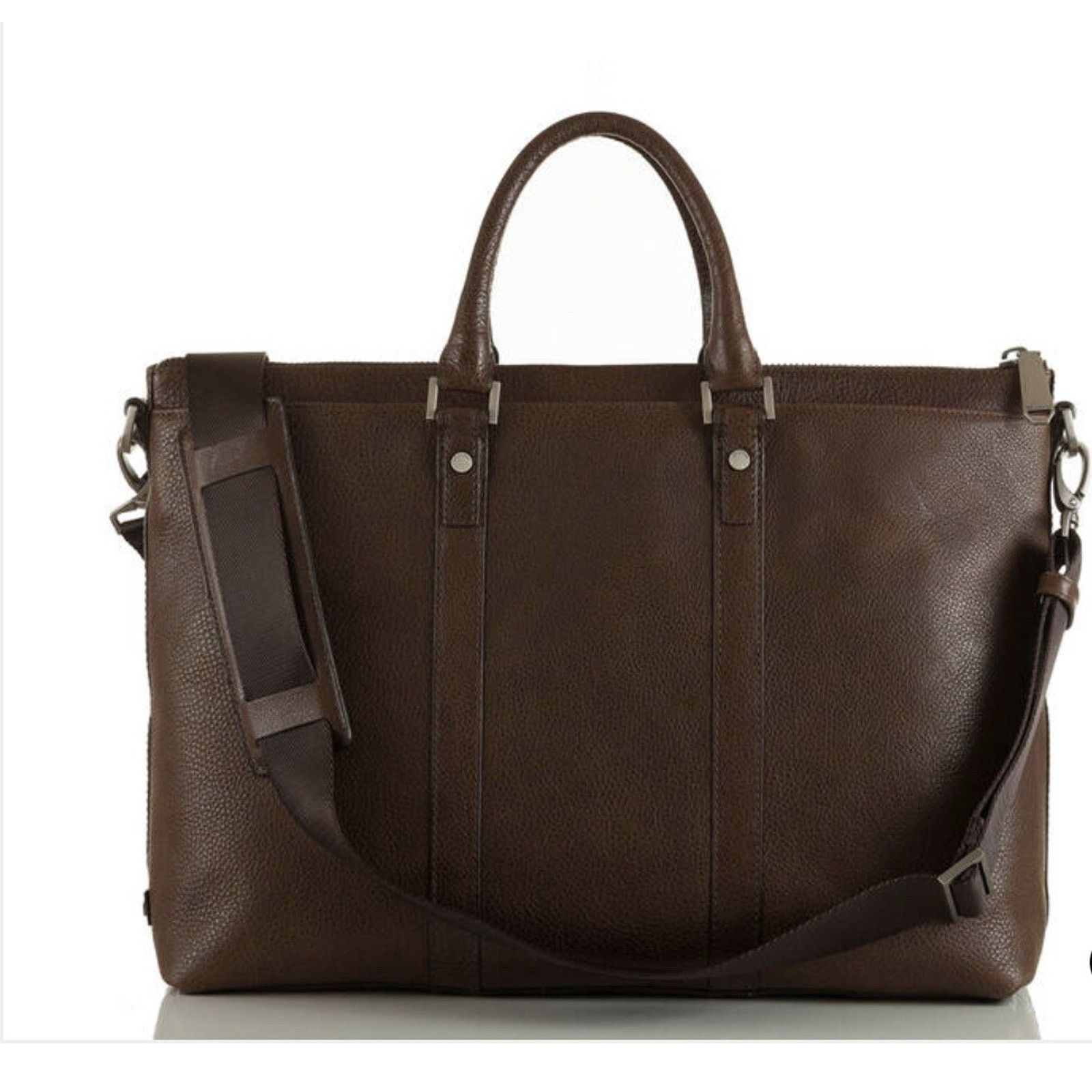 BRAHMIN Brahmin Beckett genuine leather men laptop bag B000514 Size 40 - 1 Thumbnail