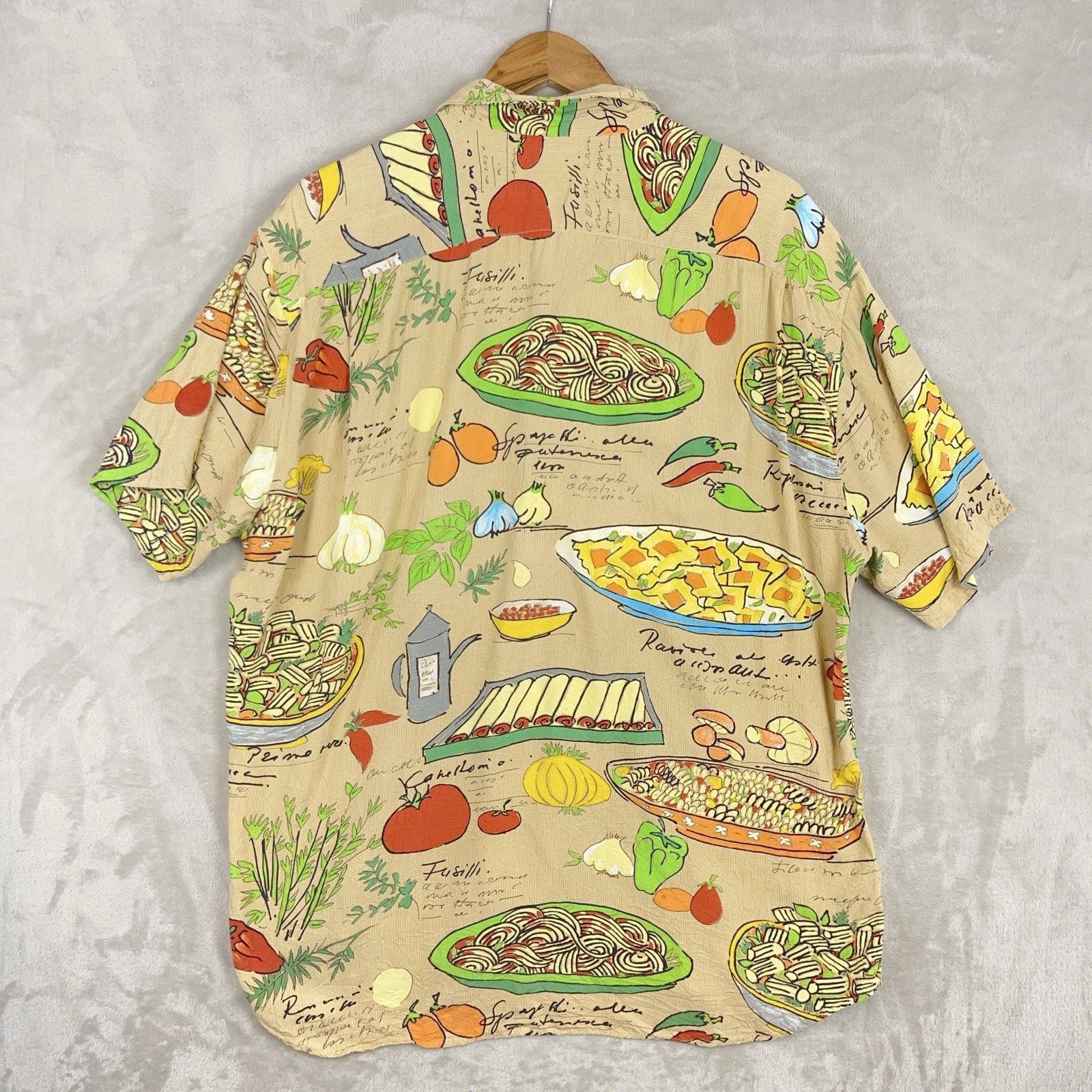 Jams World FoodArt by Jams World Shirt Italian Pasta Rare 90s *flaws* Size US XL / EU 56 / 4 - 5 Thumbnail