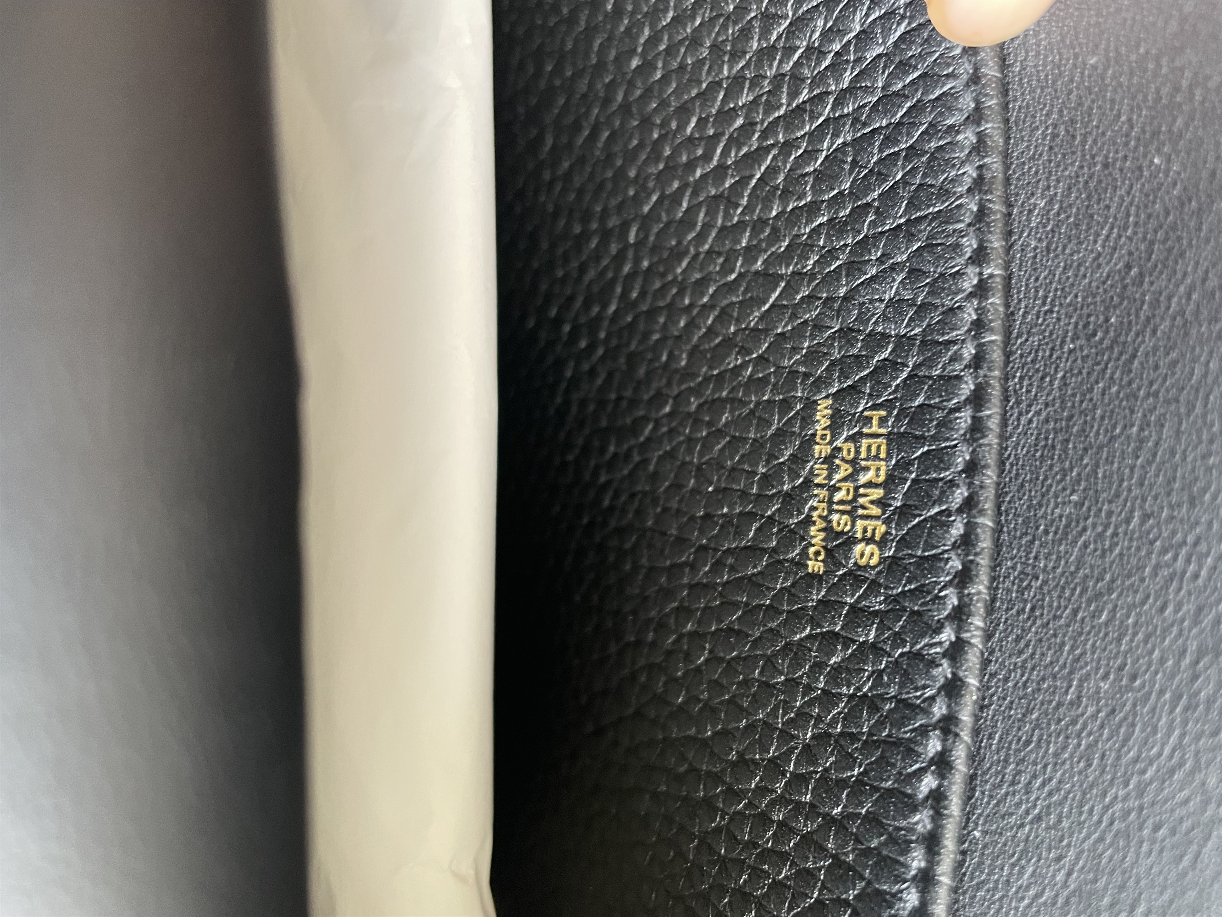Hermes Hermes Halzan 25 Noir Clemence / Gold Hardware Size ONE SIZE - 11 Thumbnail