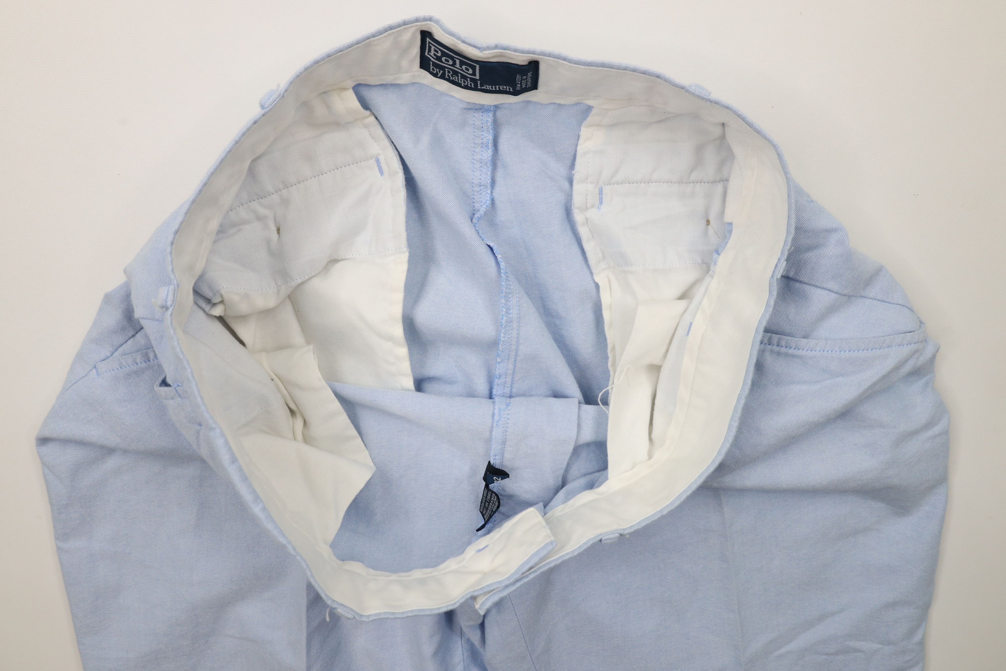 Ralph Lauren × Vintage Vintage 90s Ralph Lauren Oxford Chino Pants Blue Cotton Size US 36 / EU 52 - 8 Thumbnail