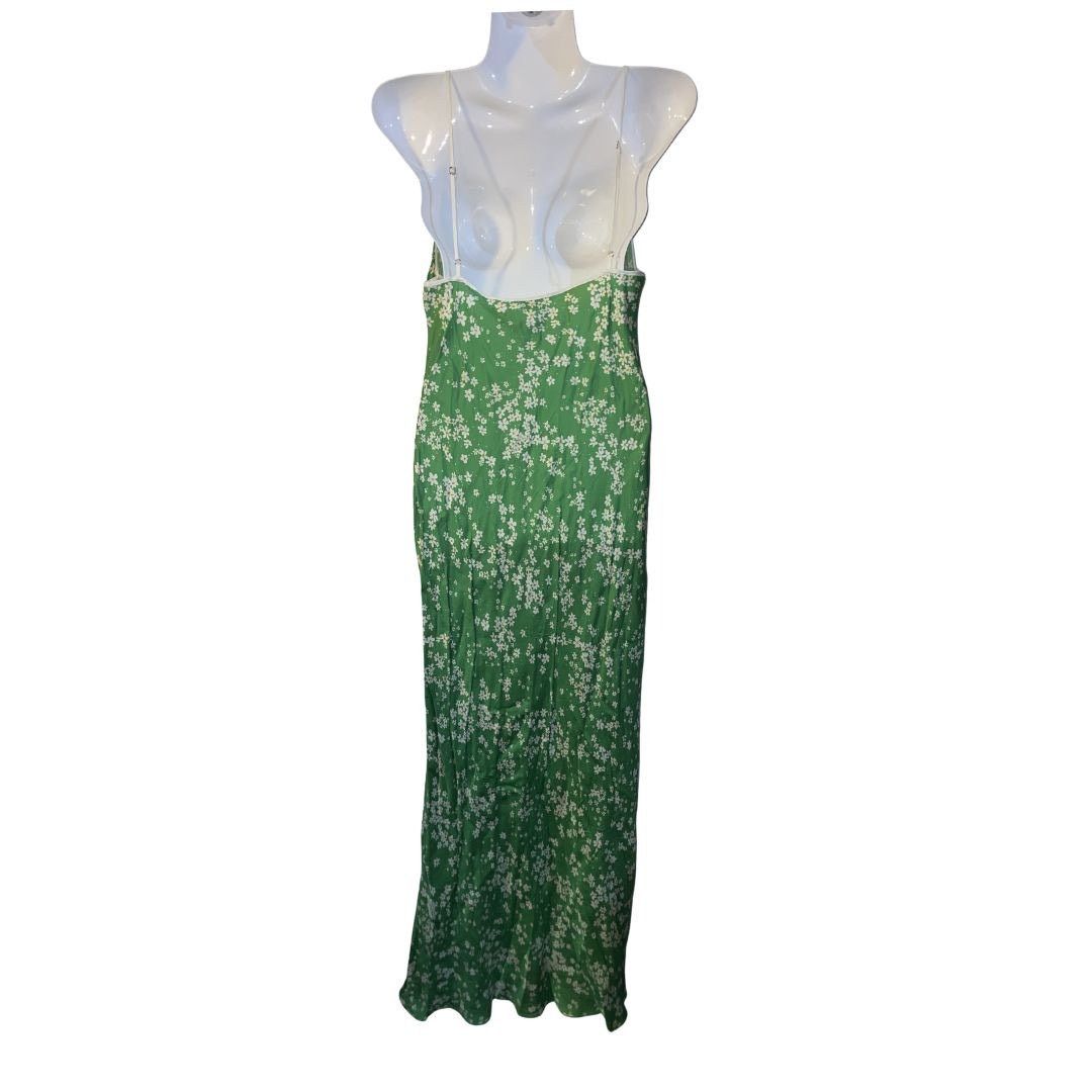 Other Rumored Daytona Green Ditsy Floral Maxi Dress Summer Boho Size S / US 4 / IT 40 - 4 Thumbnail
