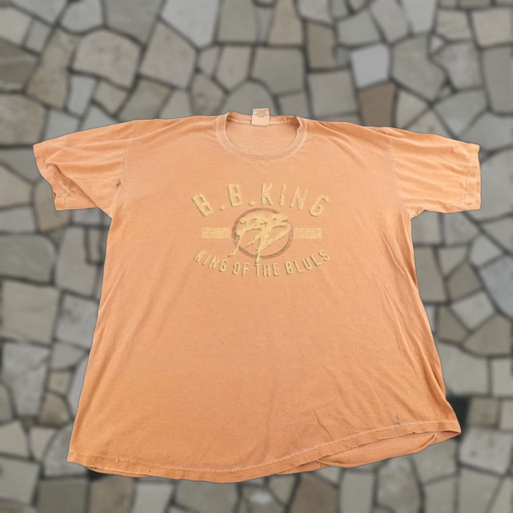Anvil VINTAGE BB King T-Shirt Mens XL Orange Graphic Print Blues Music Concert 2001 Y2K Size US XL / EU 56 / 4 - 1 Thumbnail