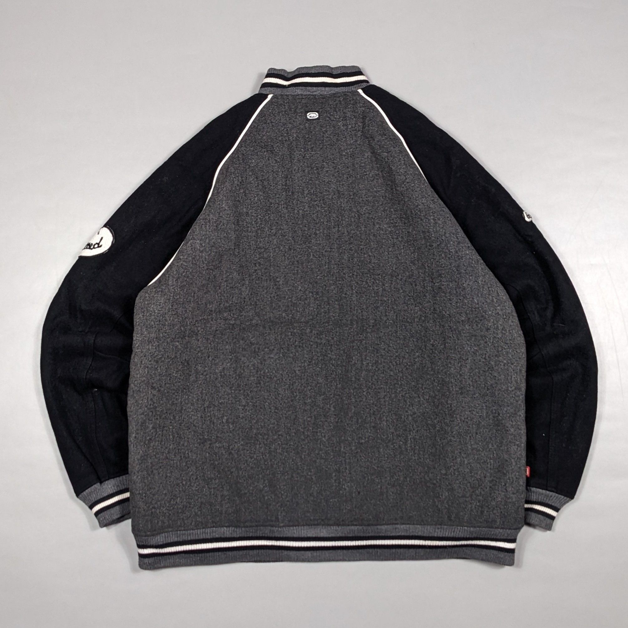 Ecko Unltd. × Vintage Vintage 90s Ecko Letterman Varsity Wool Jacket Size US XL / EU 56 / 4 - 5 Thumbnail