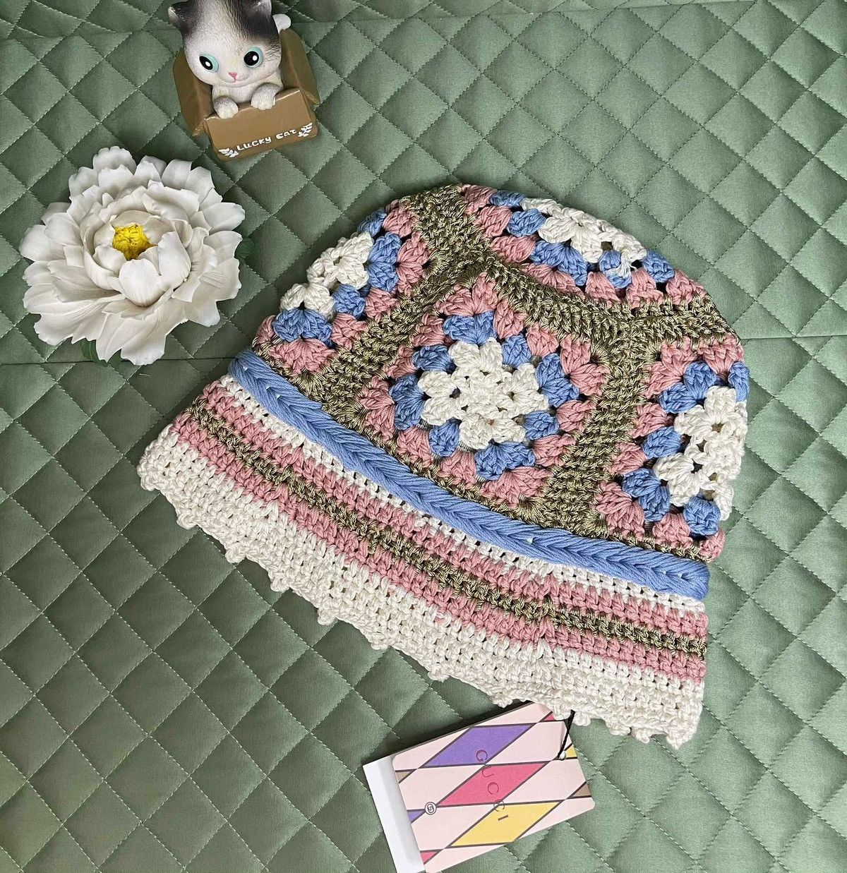 Gucci GUCCI LOVELIGHT INTERLOCKING G CROCHET HAT Size ONE SIZE - 11 Thumbnail