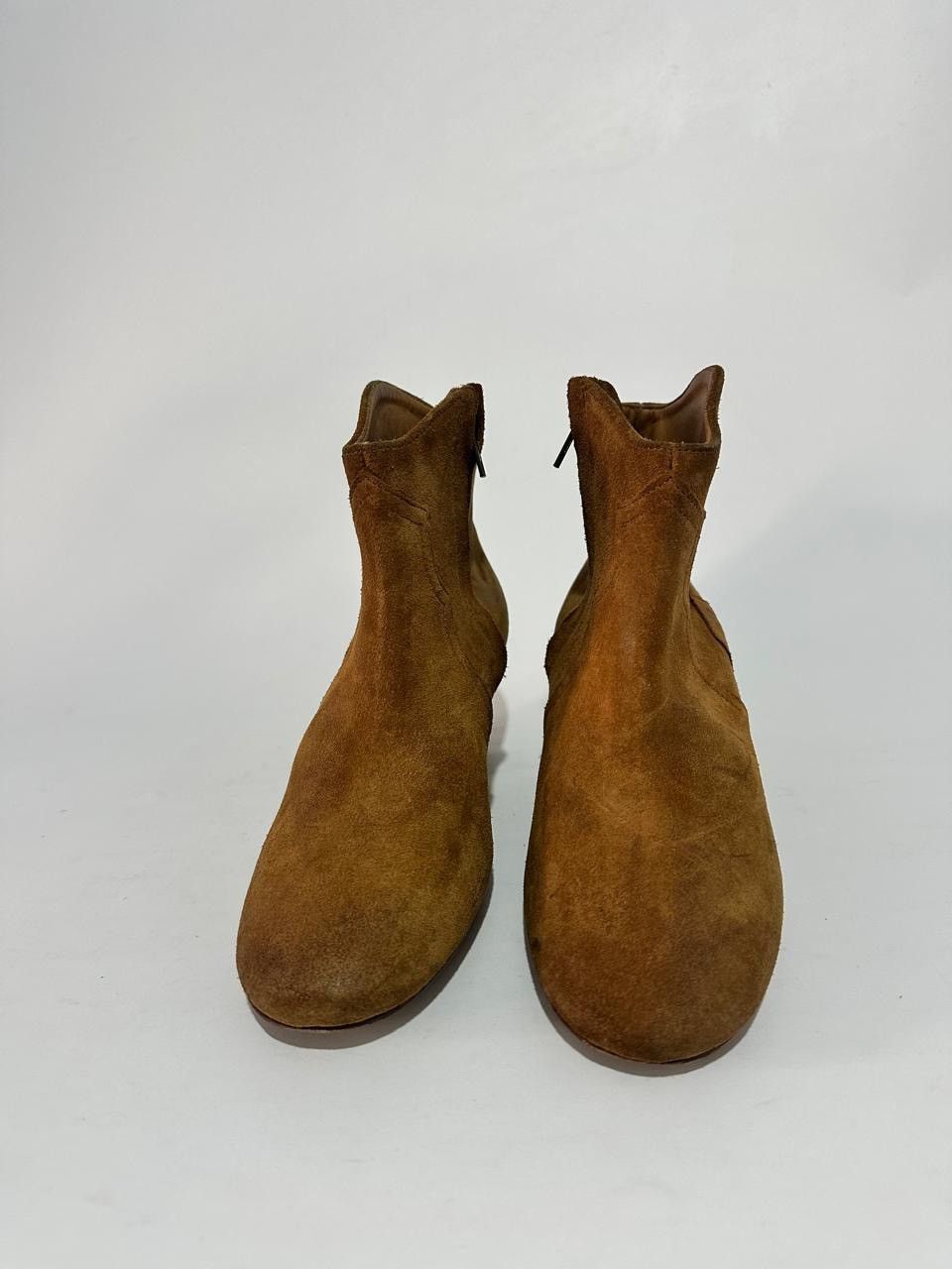 Isabel Marant ISABEL MARANT BROWN SUEDE DICKER ANKLE BOOT 38EU Size US 8 / IT 38 - 1 Thumbnail