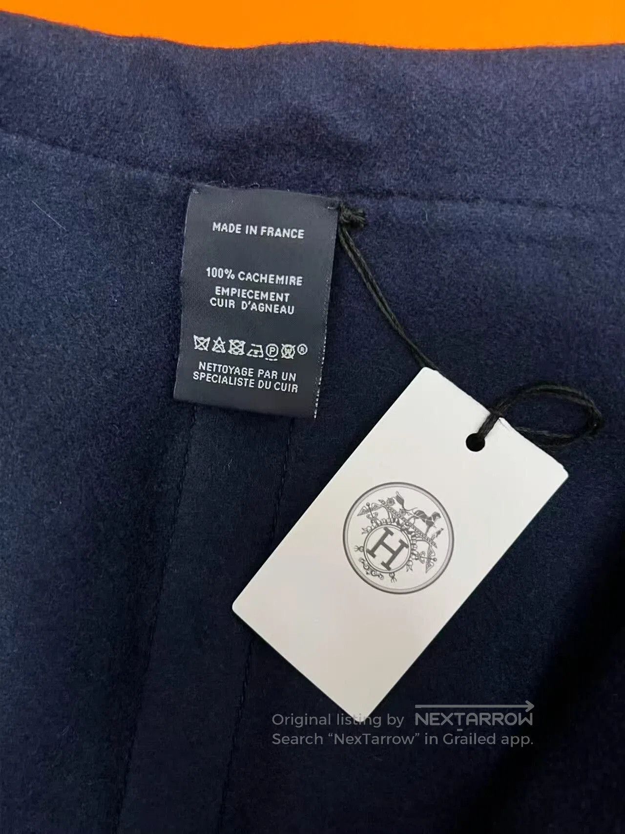 Hermes Hermes Cashmere Shawl in Dark Blue. Size ONE SIZE - 4 Thumbnail
