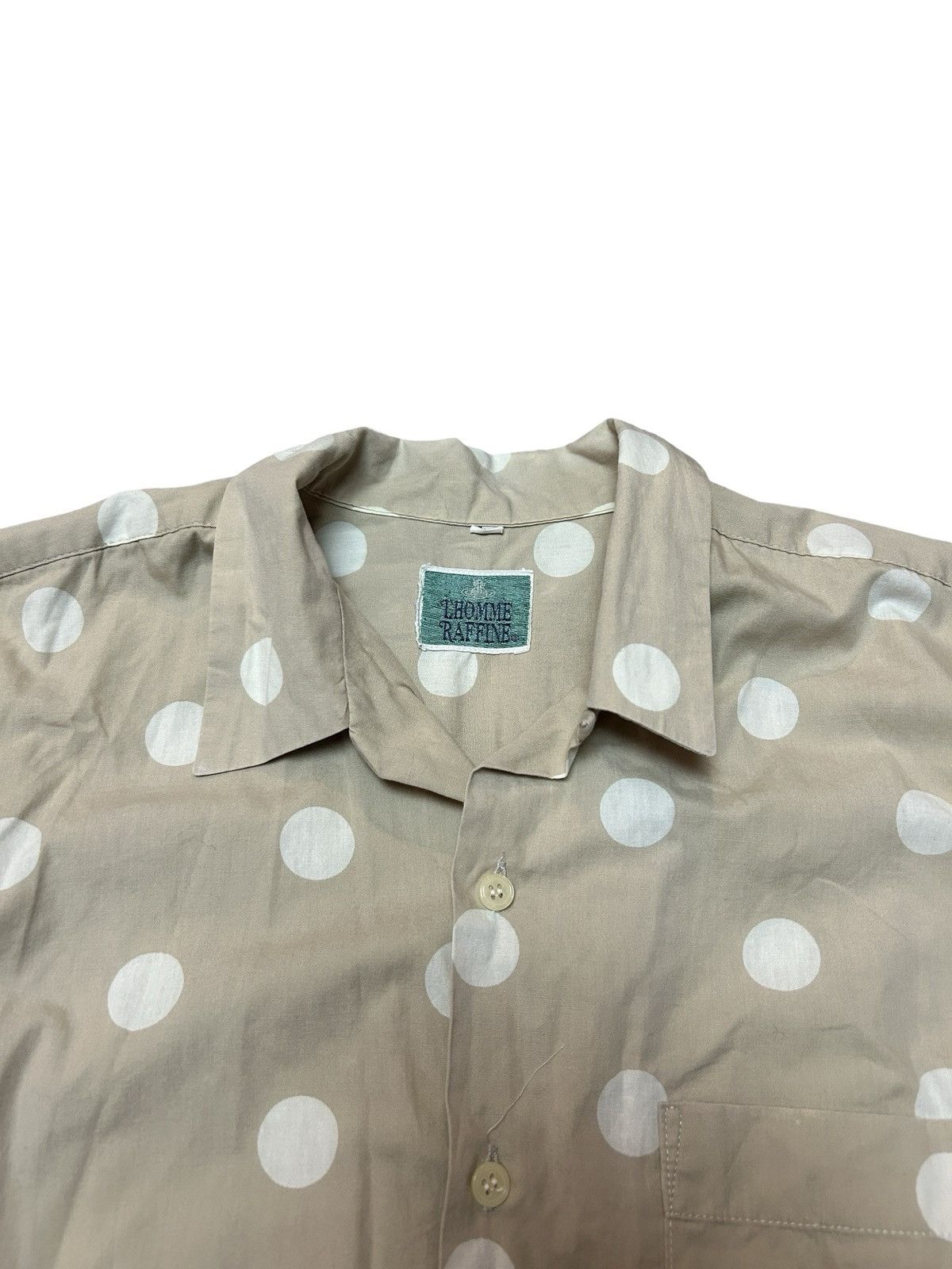 Vintage L'Homme Rafine Polka Dot Shirt Size US L / EU 52-54 / 3 - 4 Thumbnail