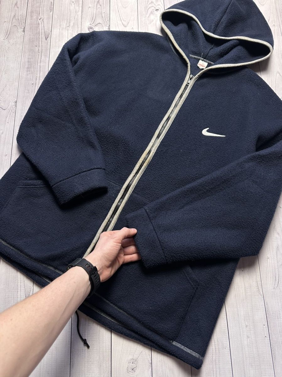 Nike × Vintage Vintage Nike fleece zip hoodie size L logo Size US L / EU 52-54 / 3 - 6 Thumbnail