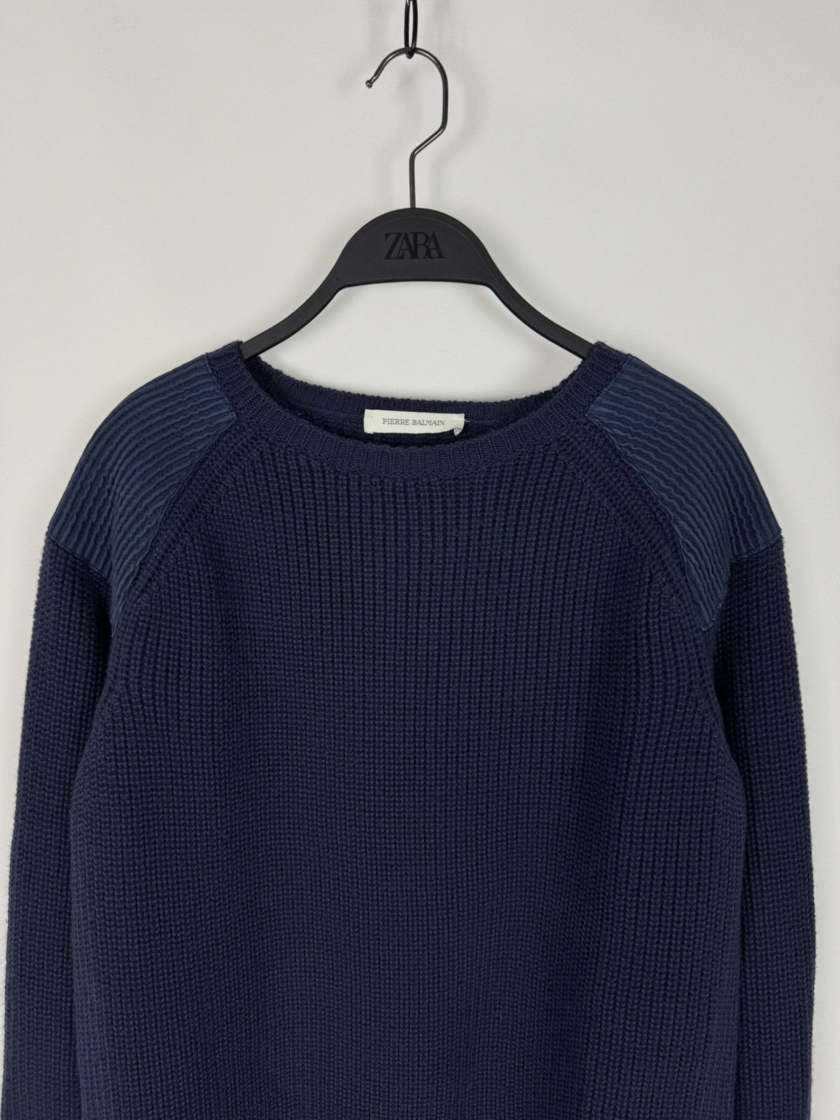 Pierre Balmain Pierre Balmain Wool Blend Knit Navy Sweater Size US L / EU 52-54 / 3 - 2 Thumbnail