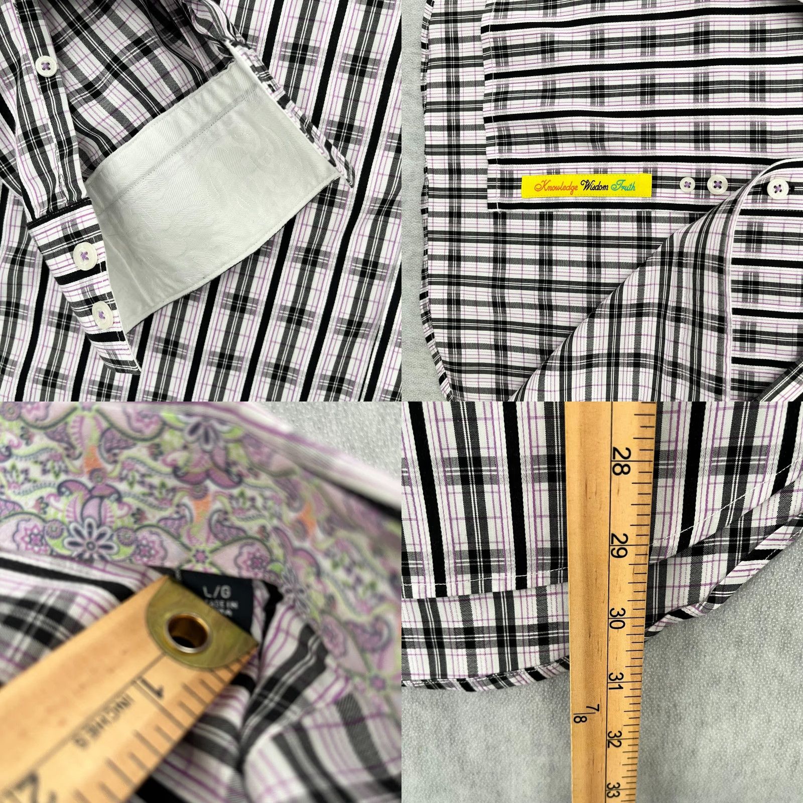 Robert Graham VINTAGE Robert Graham Shirt Adult Large Pink White Striped Button-Up Long Sleeve Mens L Size US L / EU 52-54 / 3 - 8 Thumbnail