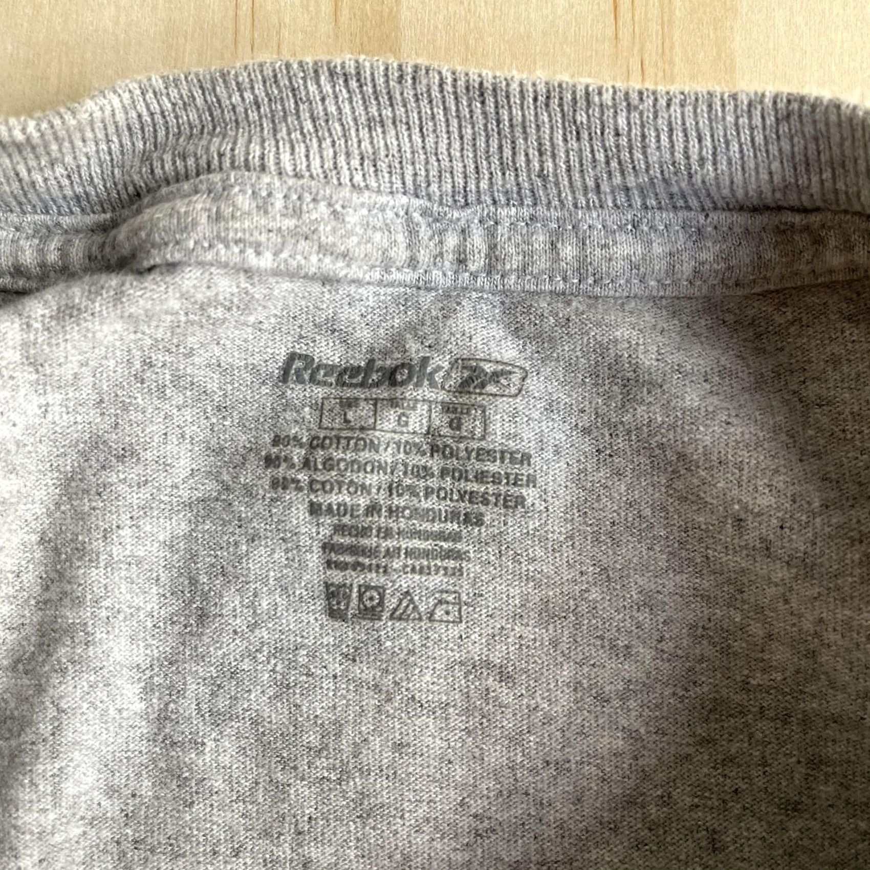 Reebok Pittsburgh Steelers Mens Large Gray NFL Reebok 2008 AFC Champs Shirt Size US L / EU 52-54 / 3 - 3 Thumbnail