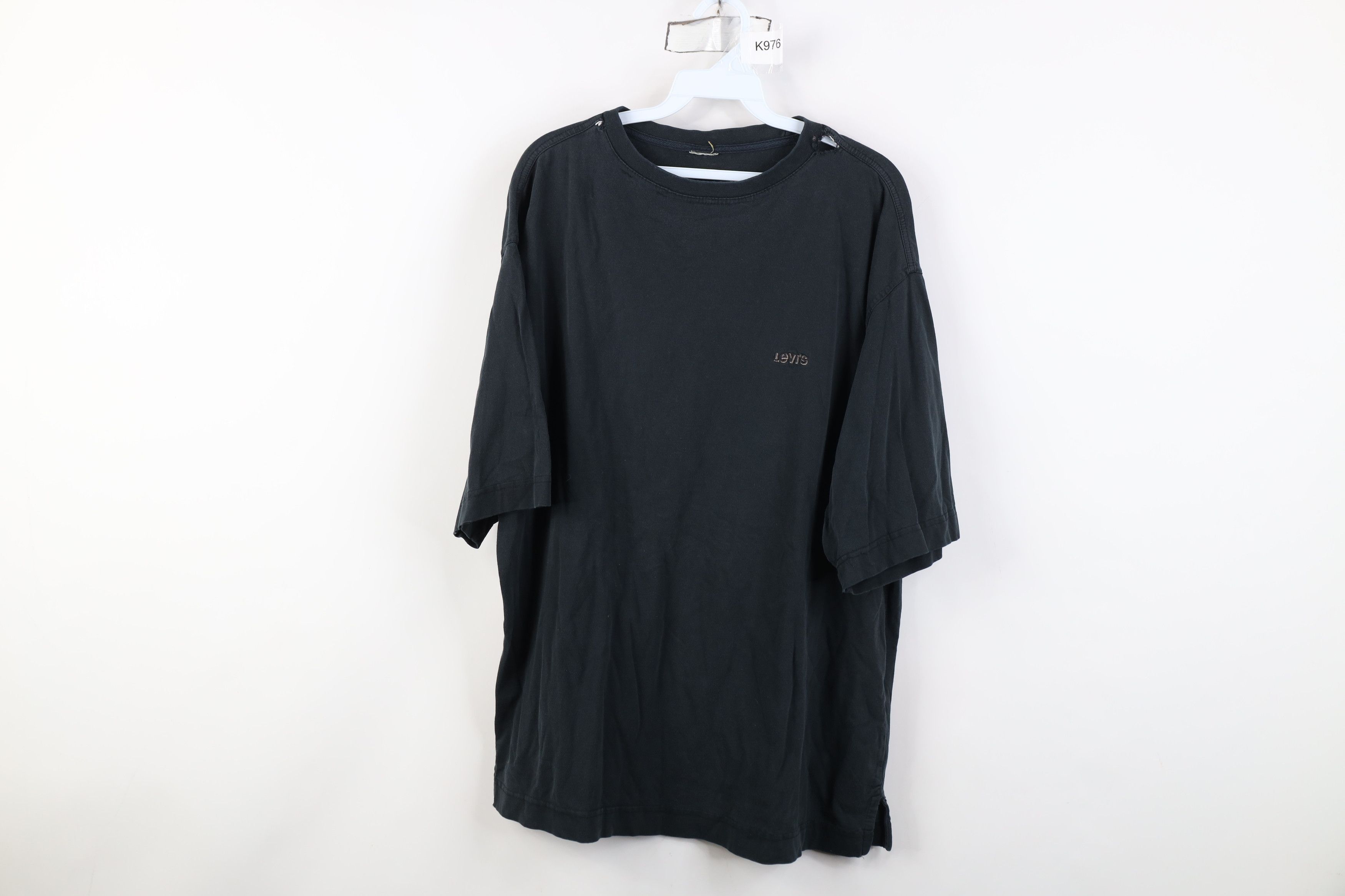 Levi's Vintage 90s Y2K Levis Spell Out Baggy Fit T-Shirt Black Size US L / EU 52-54 / 3 - 1 Thumbnail
