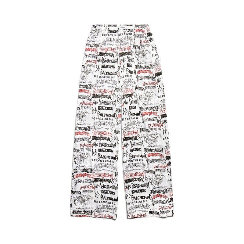 Balenciaga o1tr1nto0725 DIY Metal Allover Pyjama Pants in White Size US 28 / EU 44 - 2 Thumbnail