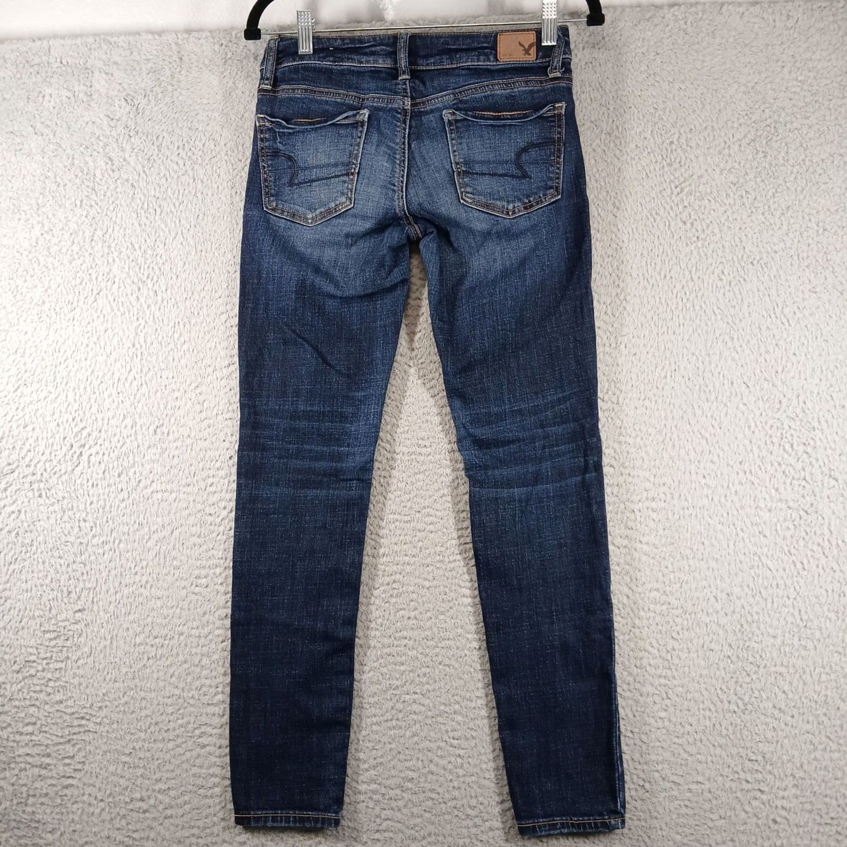 American Eagle Outfitters American Eagle Jegging Super Stretch Skinny Denim Size 0 Short Dark Wash Size 25" / US 0 / IT 36 - 3 Thumbnail