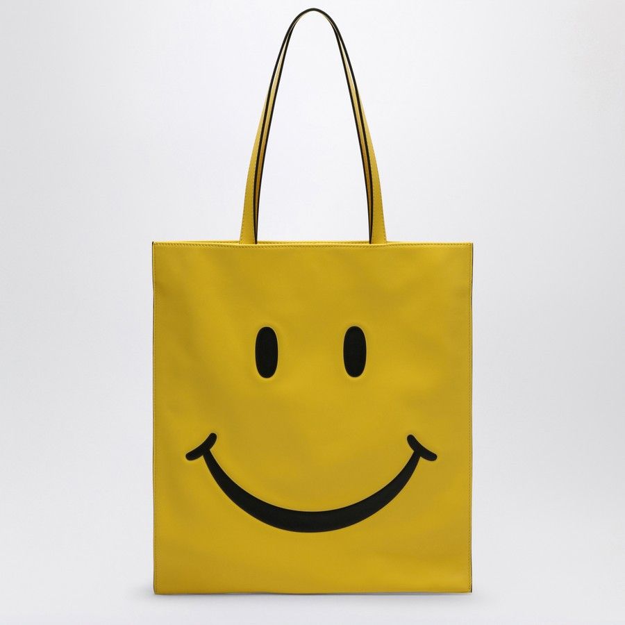 Moschino o1d2blof0924 Size: OS / Nappa Leather Smiley Bag in Yellow Size ONE SIZE - 1 Thumbnail