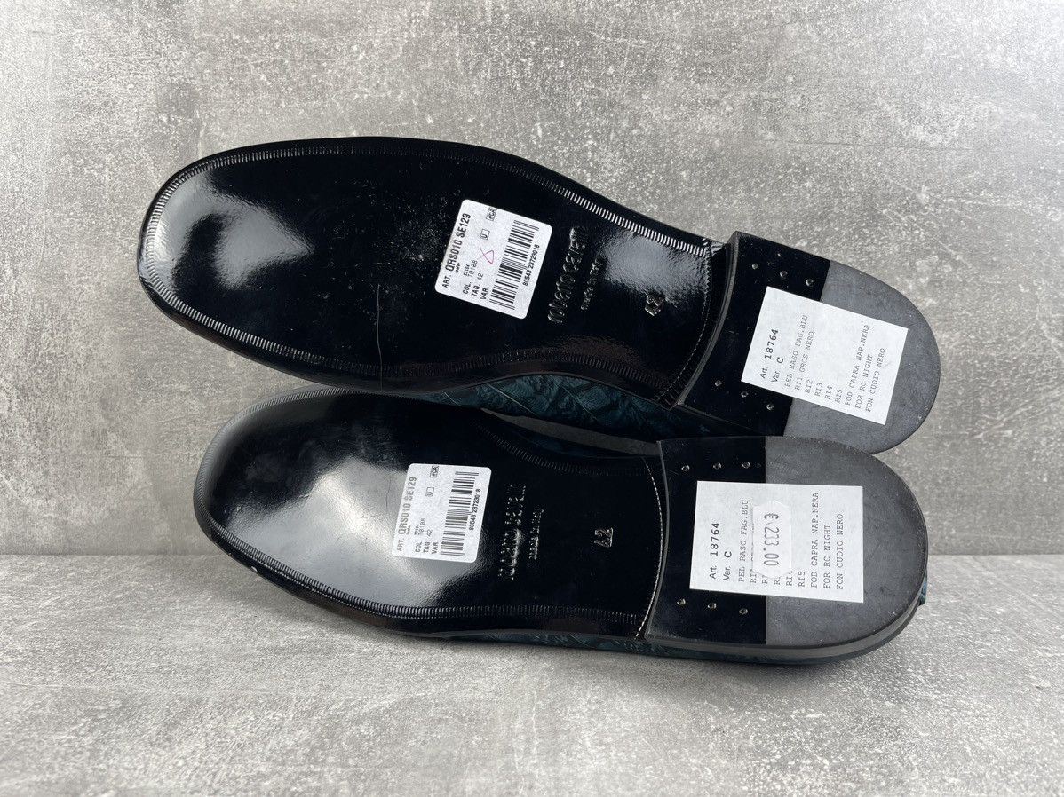 Roberto Cavalli Roberto Cavalli Blue Python Embossed Silk Loafers Size US 9 / EU 42 - 7 Thumbnail