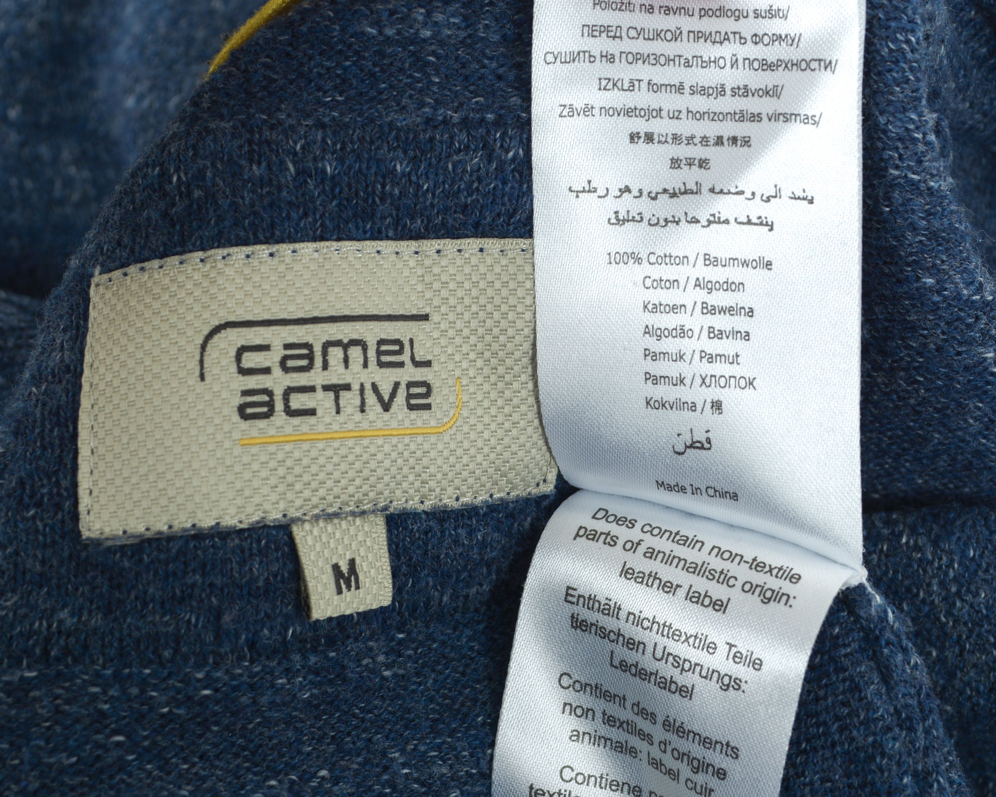 camel active Men M Jumper Pullover Sweater V neck Knitted Cotton Blue Top Size US M / EU 48-50 / 2 - 5 Thumbnail