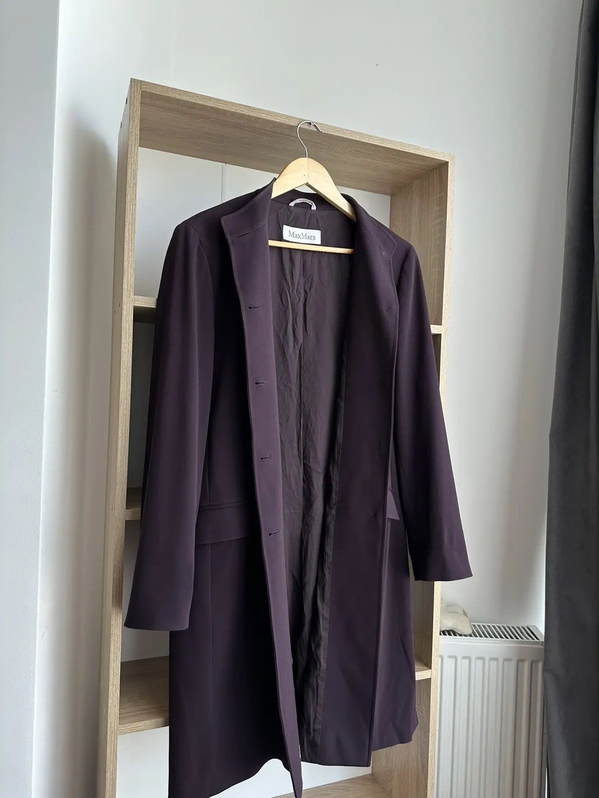 Max Mara × Vintage Vintage Max Mara Coat Violet Light Size 42 Size M / US 6-8 / IT 42-44 - 24 Thumbnail