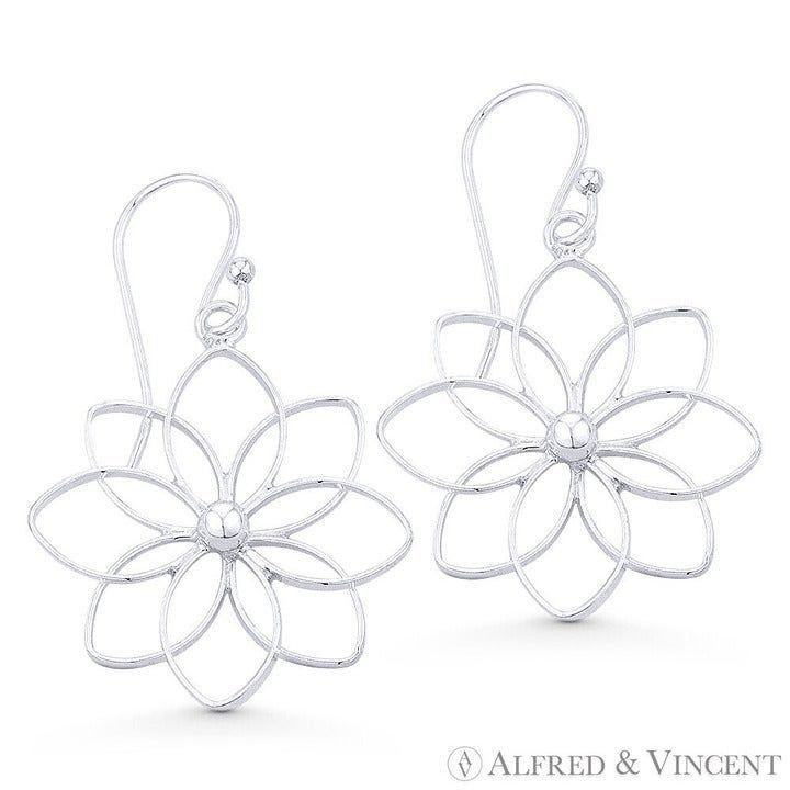 Other Open Multi-Loop Dangling Earrings in .925 Sterling Silver Size ONE SIZE - 1 Preview