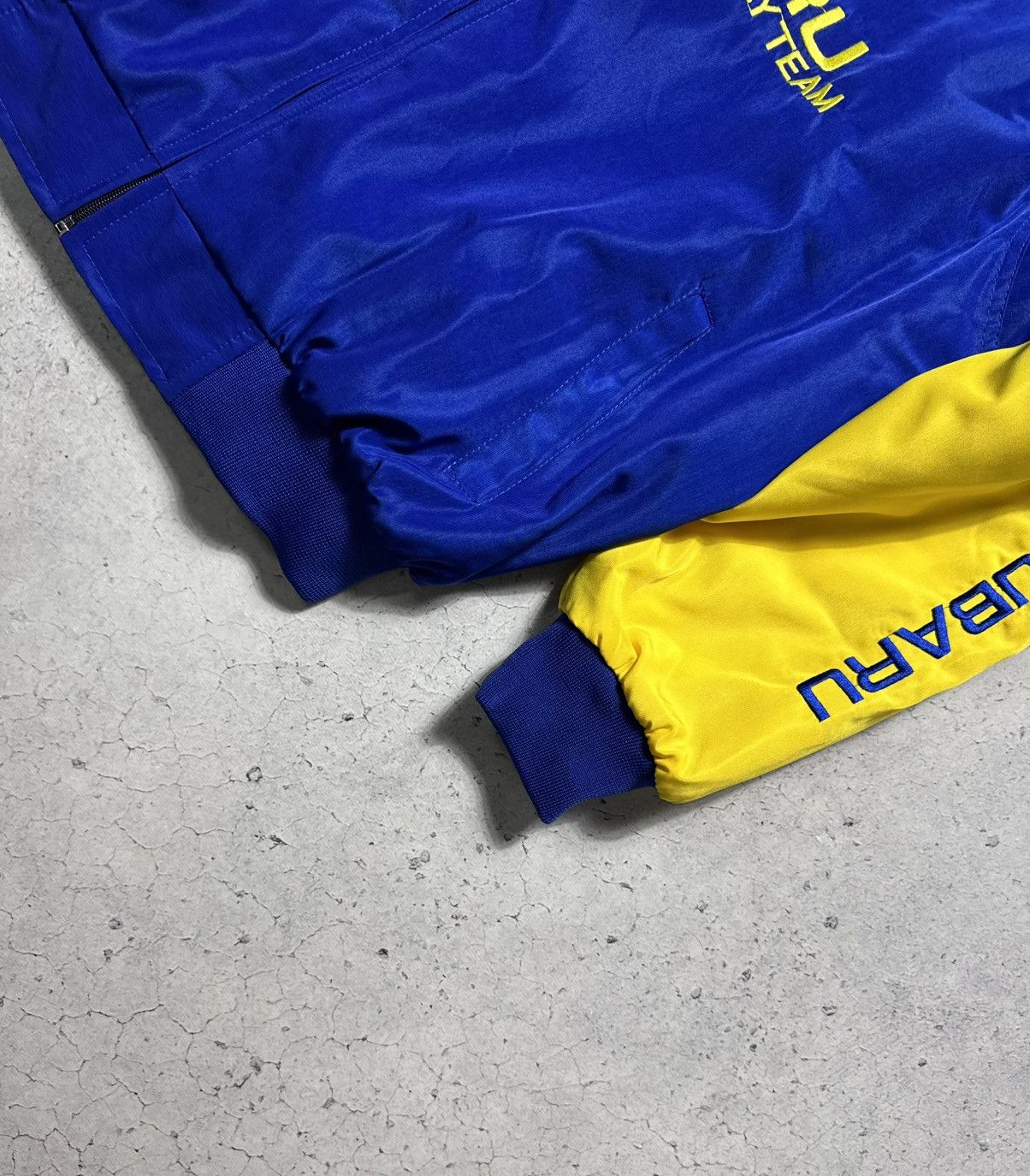 Vintage Subaru Pirelli Racing Bomber Jacket Blue Size US XL / EU 56 / 4 - 4 Thumbnail