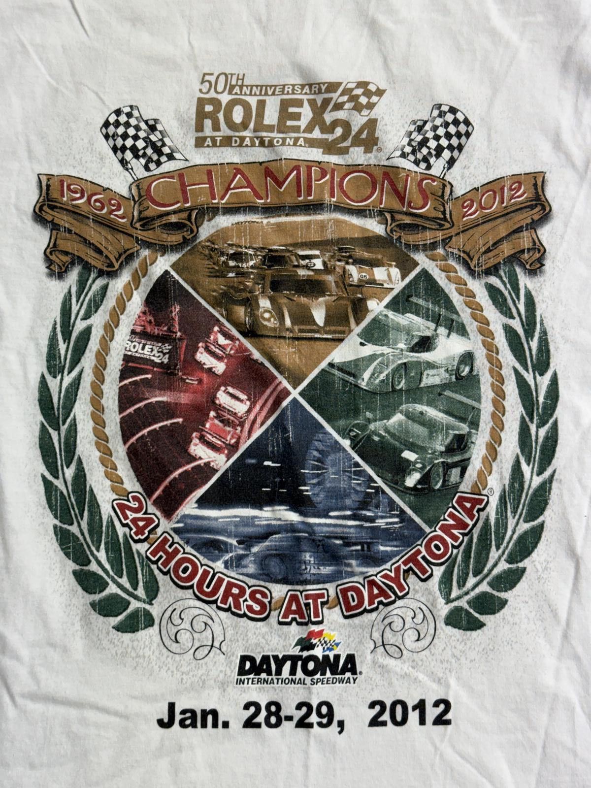 Hanes Daytona Racing T-shirt Rolex Sports Car Series Tee 50th -S Size US S / EU 44-46 / 1 - 4 Thumbnail