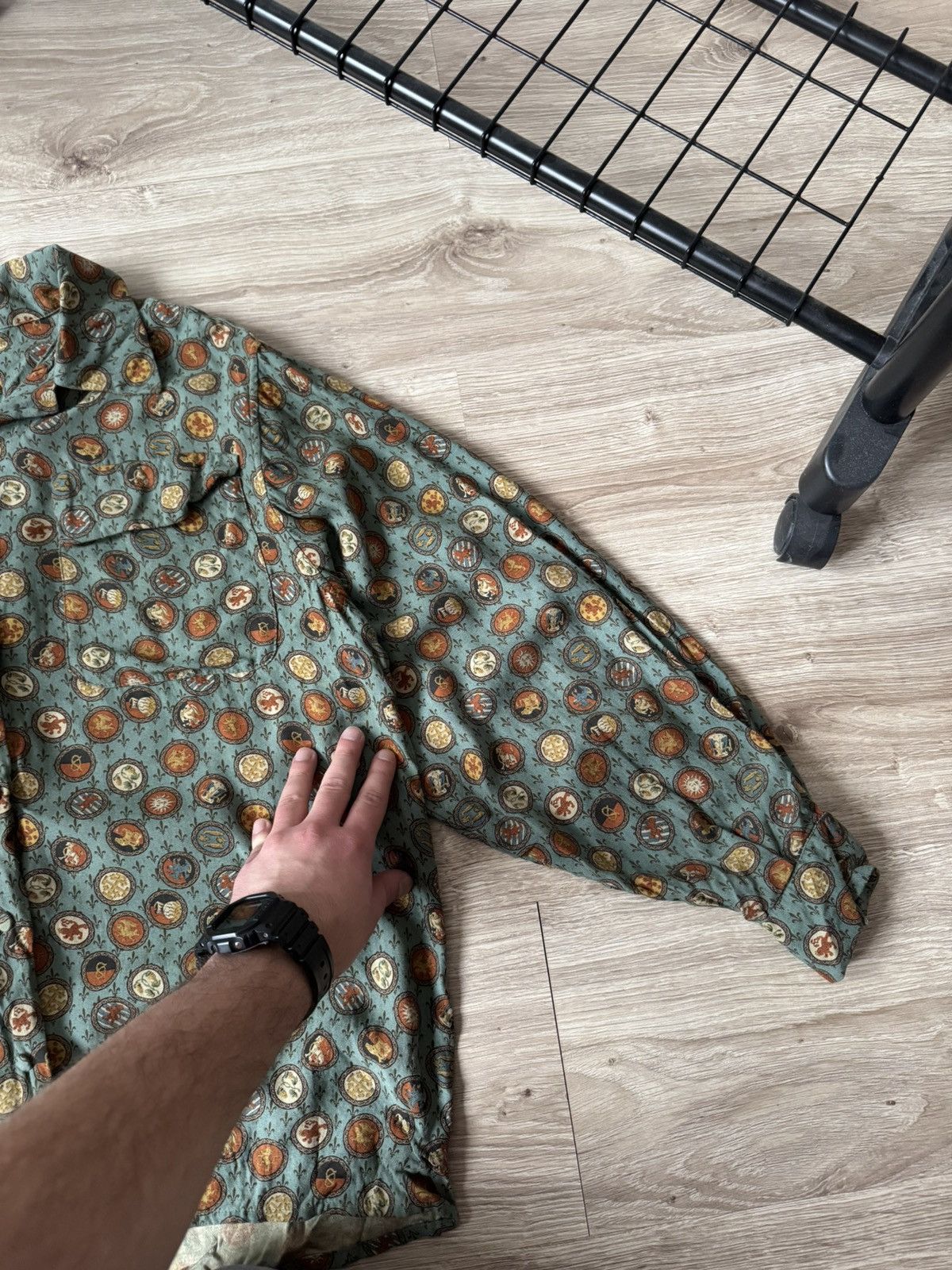 Jean Paul Gaultier Vintage 1991 Jean Paul Gaultier Print Buuton Up Shirt RARE Size L / US 10 / IT 46 - 4 Thumbnail