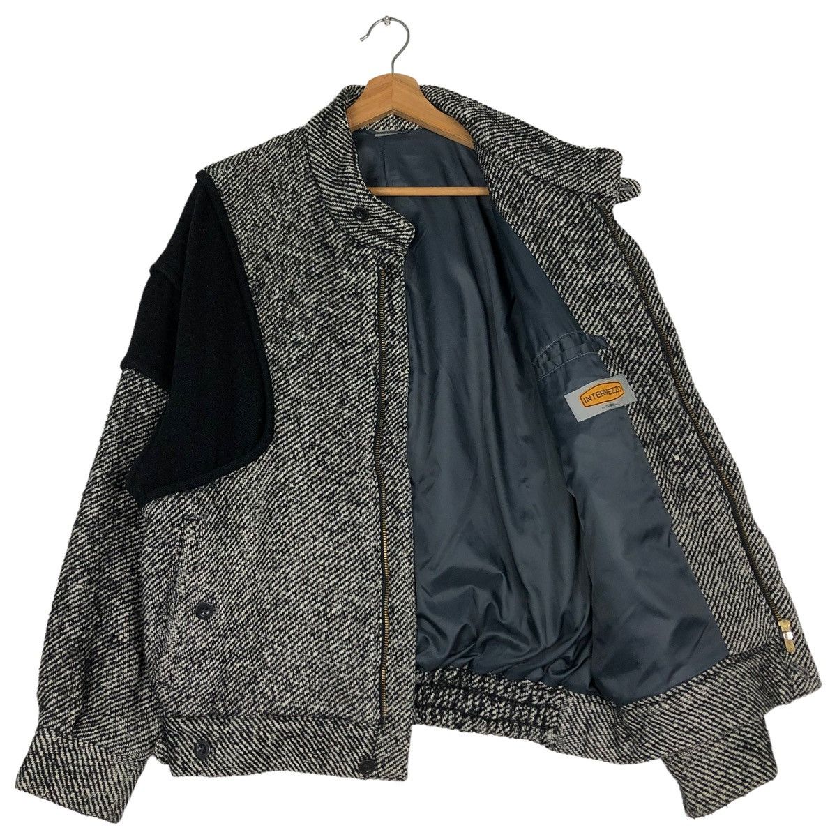 Japanese Brand 🔥80’s Intermezzo Issey Miyake Herringbone Bomber Jacket Size US L / EU 52-54 / 3 - 11 Thumbnail