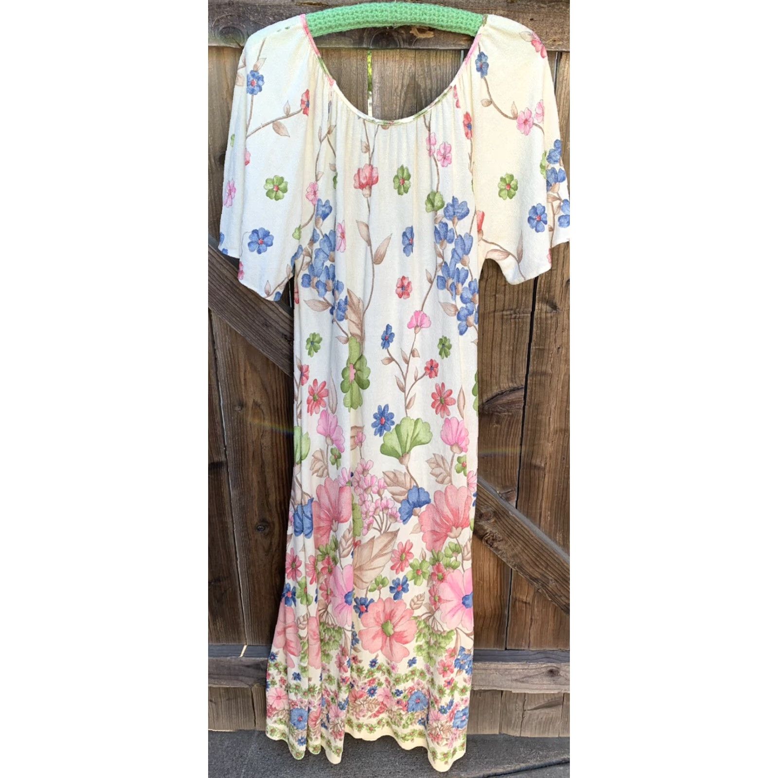 CLOT vtg floral terry cloth long muumuu dress union made RN 21673 Grandmacore Size L Size L / US 10 / IT 46 - 4 Thumbnail