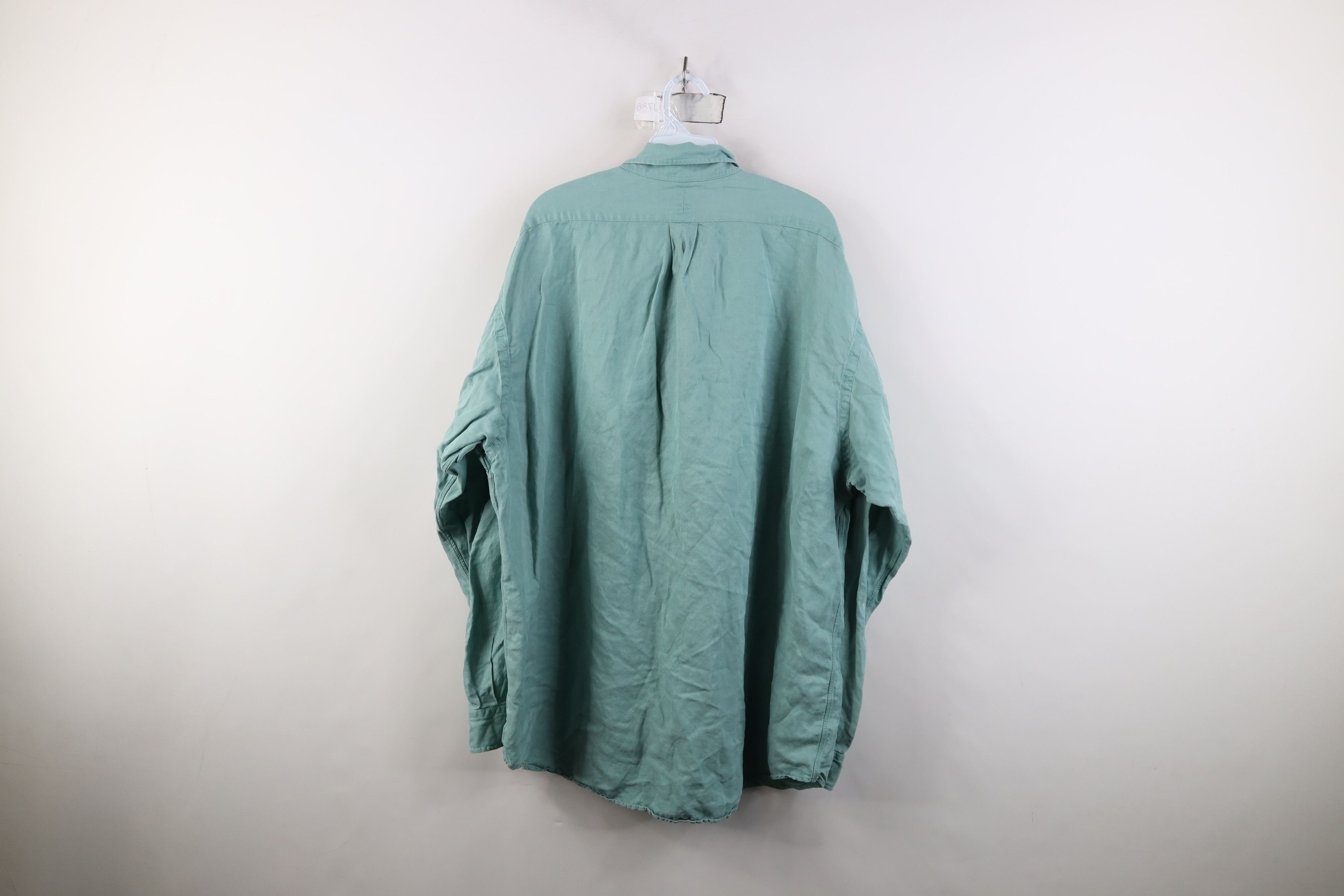 Vintage 90s Ralph Lauren Linen Collared Button Down Shirt