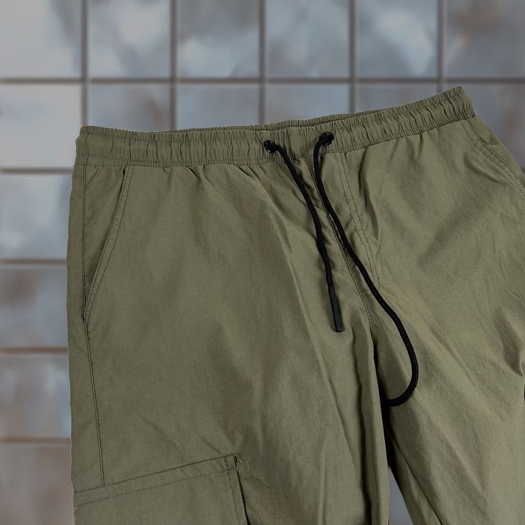 Olive American Stitch XL Flex Waist Drawstring Cargo Pants Olive Green Nylon Blend Size US 36 / EU 52 - 1 Thumbnail
