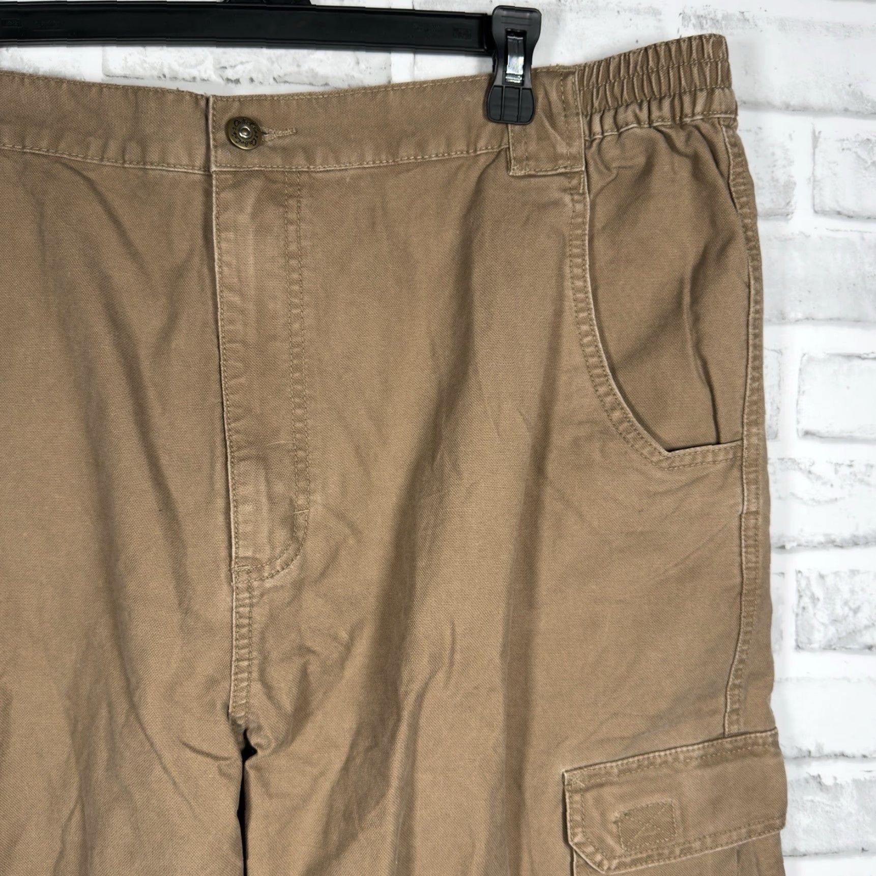 Vintage Cabela's Pants Cargo 100% Cotton Mens Size 40x36 Tan NWT Regular Rust Brown Hiking Outdoors Boys Men Girls Womens Size US 40 / EU 56 - 2 Thumbnail