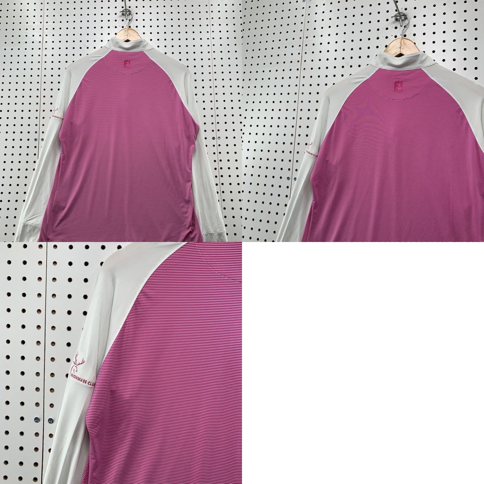 Vintage VINTAGE FJ FootJoy Womens Large Pink Long Sleeve Golf Pullover V Neck Casual Shirt Size L / US 10 / IT 46 - 8 Thumbnail