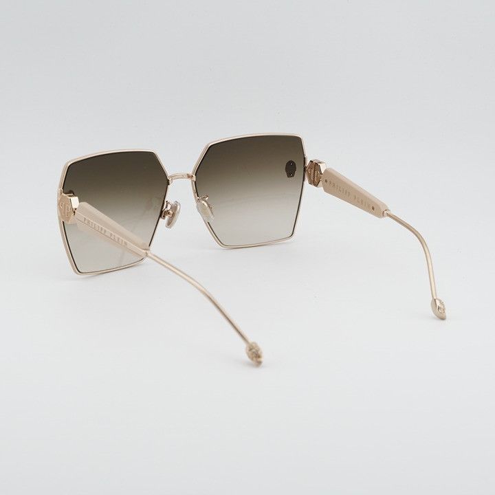 Philipp Plein Philipp Plein SPP122S 0F47 Sunglasses Gold Square Frame Size ONE SIZE - 4 Thumbnail