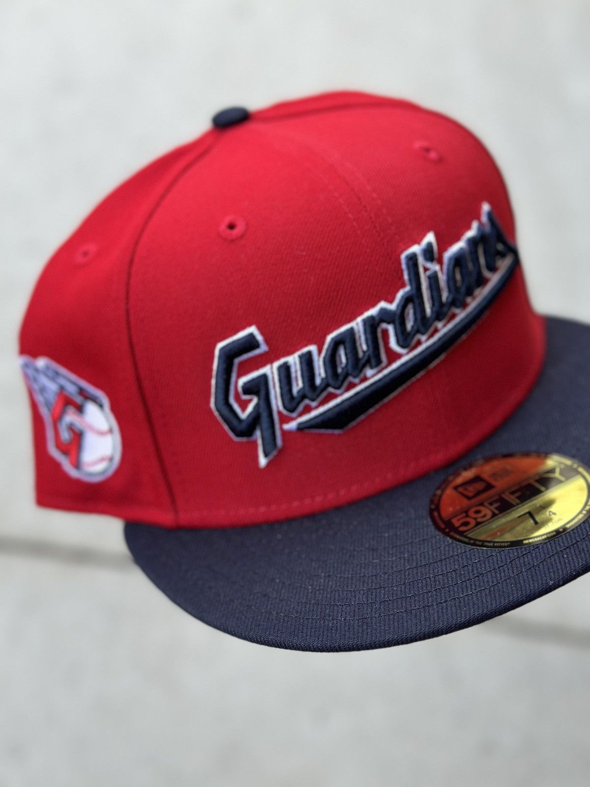 Hat Club × MLB × New Era Cleveland Guardians Jersey Script Two Tone Fitted Hat 7 1/4 Size ONE SIZE - 1 Thumbnail