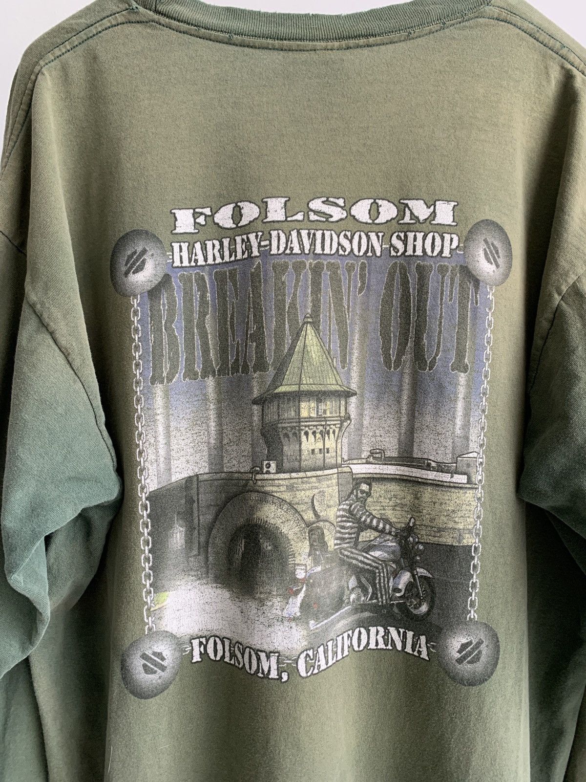 Harley Davidson Thrashed Harley Distressed Faded Grunge Size US XL / EU 56 / 4 - 7 Thumbnail