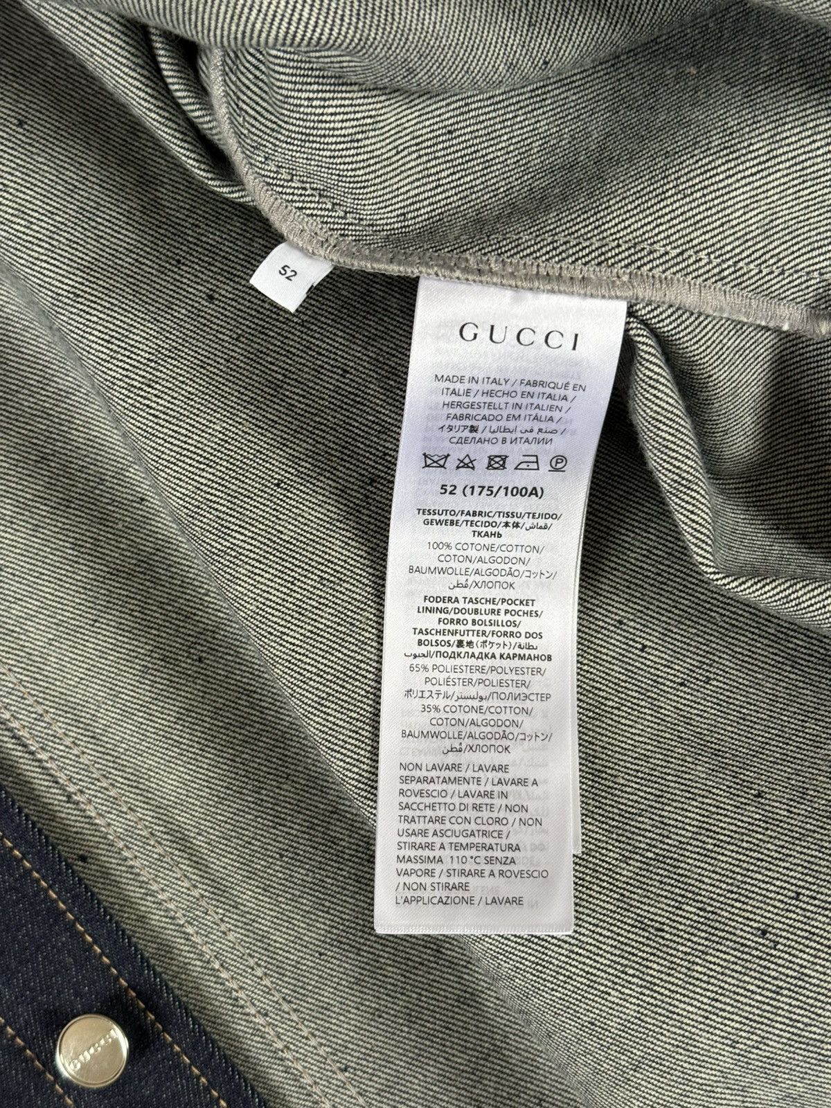 Gucci Gucci Cotton Selvedge Denim Shirt Size US L / EU 52-54 / 3 - 6 Thumbnail