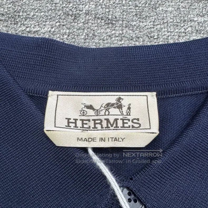 Hermes Hermes H embroidered letter polo shirt Size US XL / EU 56 / 4 - 3 Thumbnail