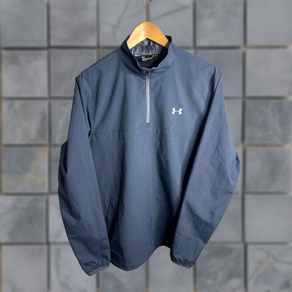 Under Armour Under Armour Jacket Mens Medium Blue 1/2 Zip Windbreaker Reflective Lightweight Size US M / EU 48-50 / 2 - 1 Thumbnail