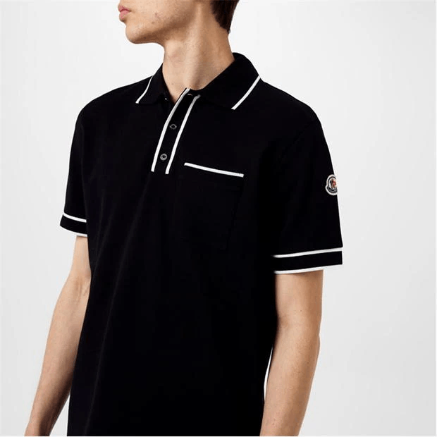 Moncler Striped Logo Polo Shirt Size US S / EU 44-46 / 1 - 3 Thumbnail