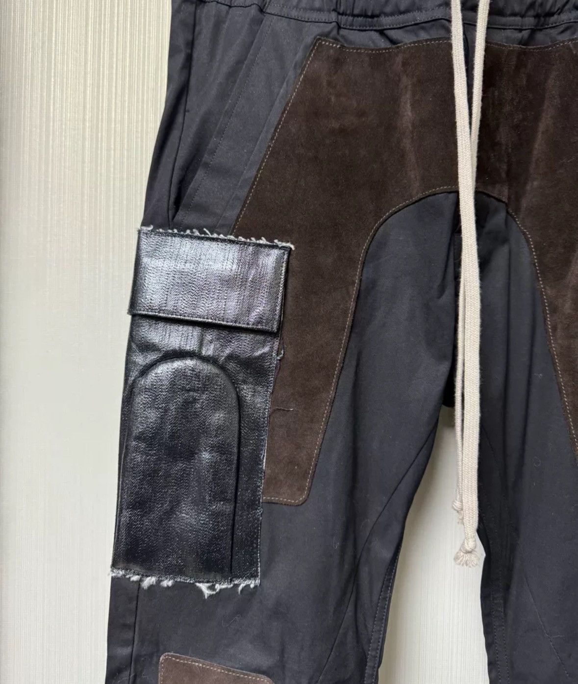 Rick Owens Rick Owens Larry suede patchwork shell pants 2412-Nextarrow Size US 42 / EU 58 - 3 Thumbnail
